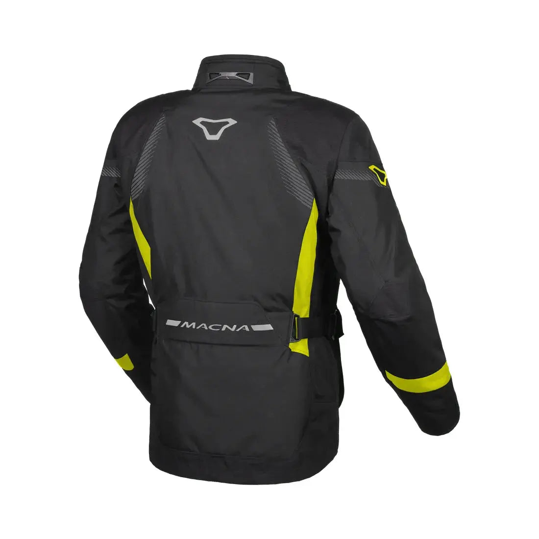 Macna Rancher Textile Jacket Black / Fluo Yellow - FREE UK Shipping, FREE 365 Day Returns | Moto Central