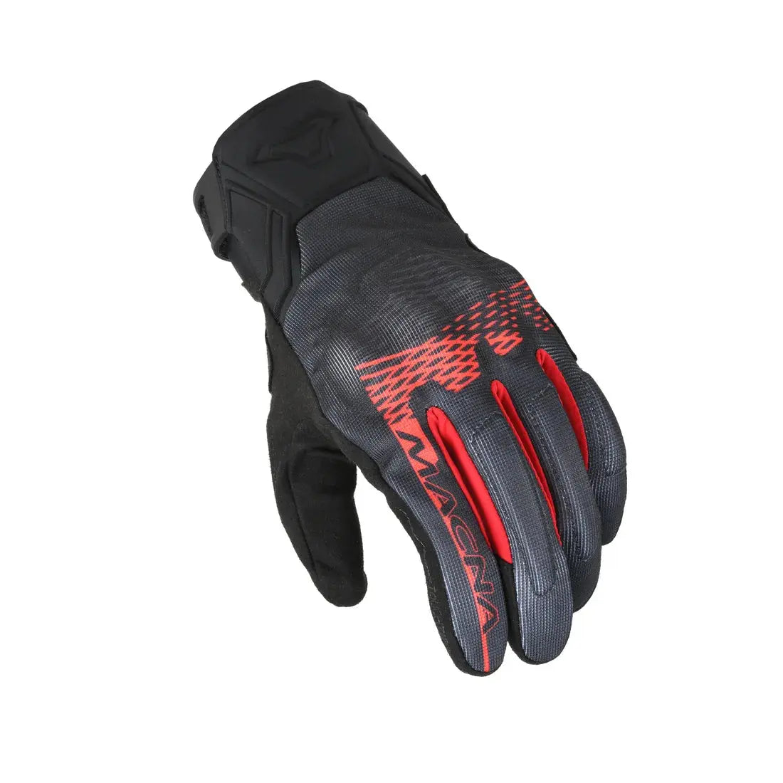 Macna Recon 2.0 Short Textile Gloves Black / Red  - FREE UK Shipping, FREE 365 Day Returns | Moto Central