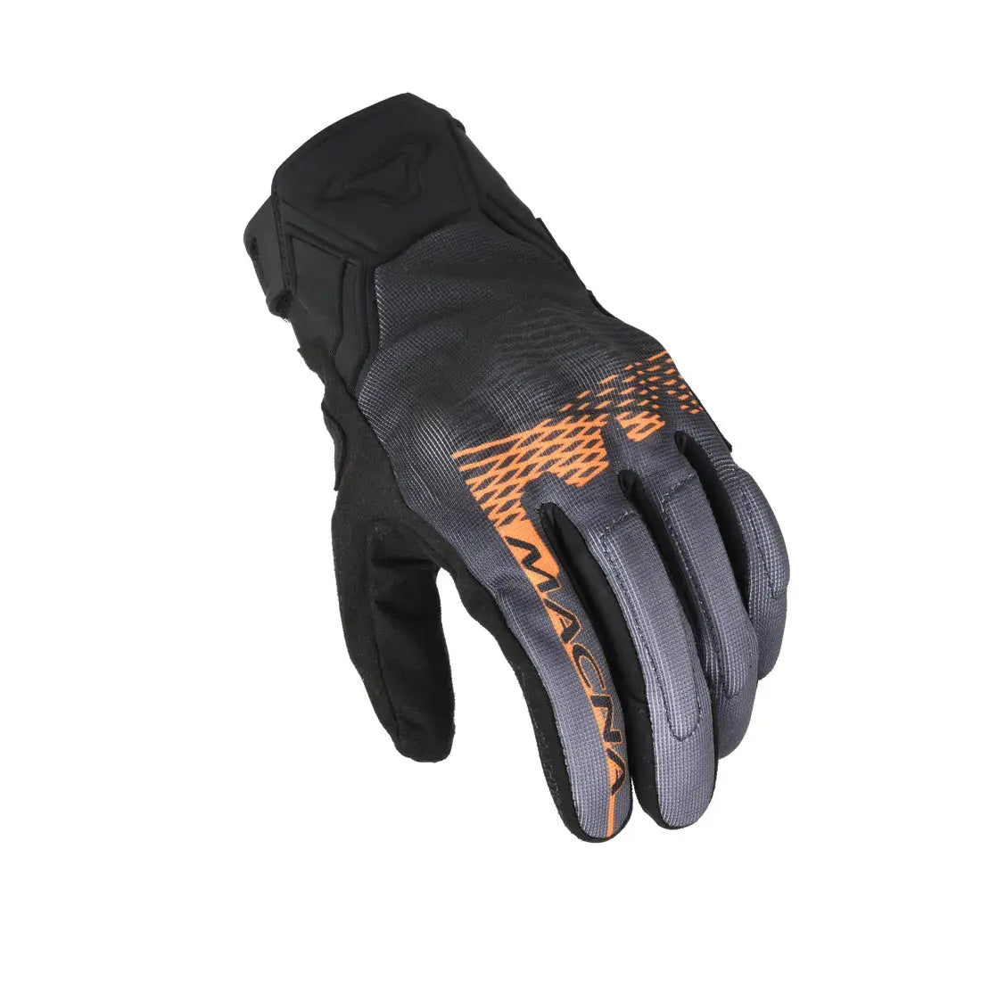 Macna Recon 2.0 Short Textile Gloves Black / Grey / Orange  - FREE UK Shipping, FREE 365 Day Returns | Moto Central