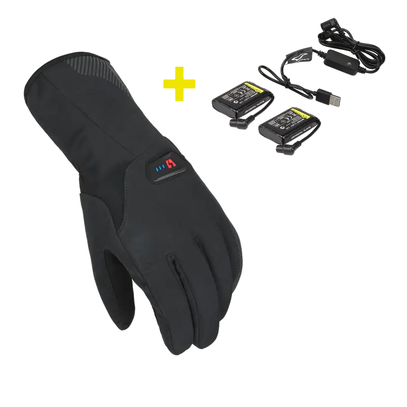 Macna Spark Heated Gloves With Kit Black FREE UK Delivery, FREE 365 Day Returns | Moto Central