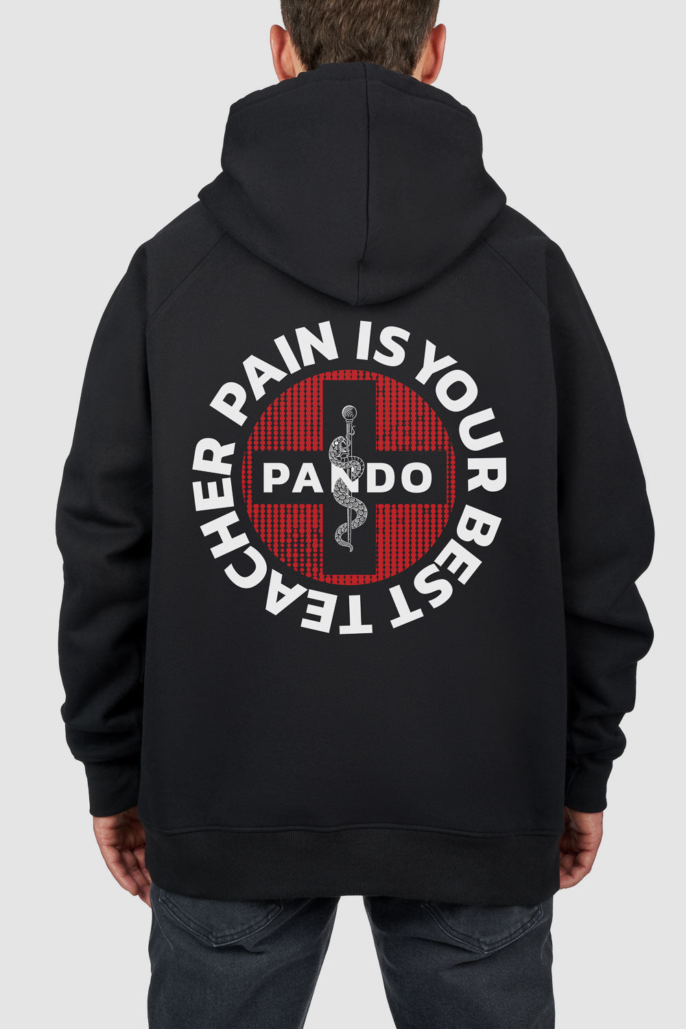 Pando Moto Max Pain Oversized Hoodie Black FREE UK Delivery, FREE 365 Day Returns | Moto Central