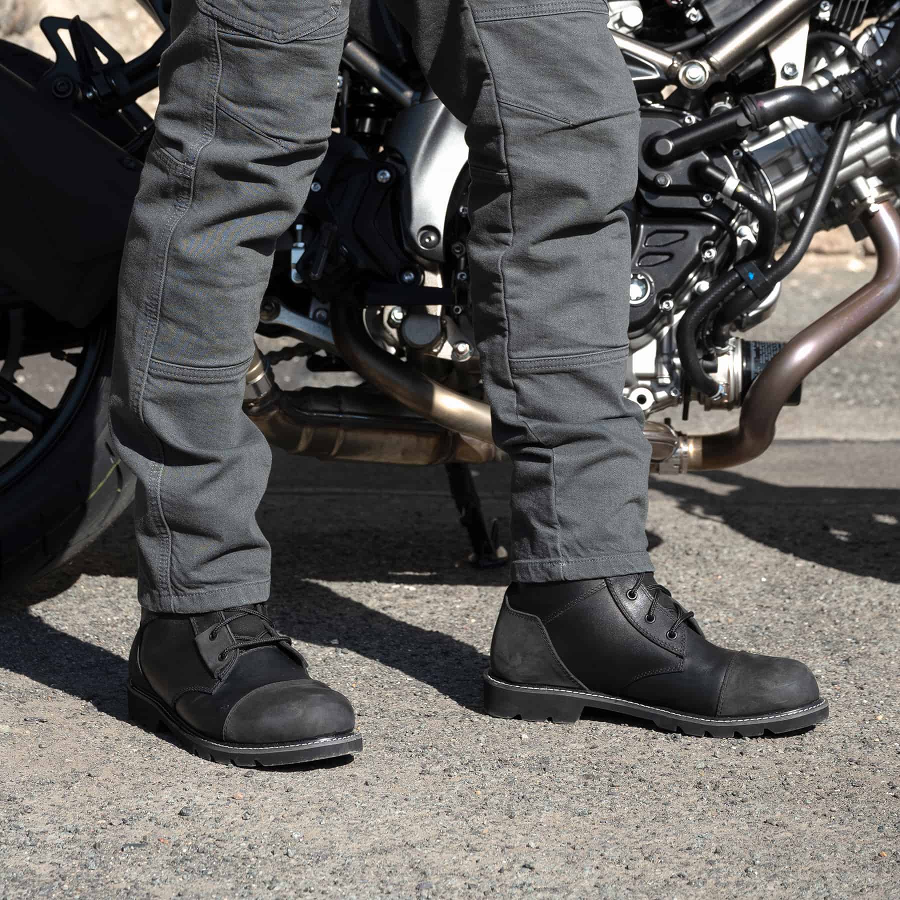 Merlin Bandit D3O Leather Waterproof Boots Black FREE UK Delivery, FREE 365 Day Returns | Moto Central