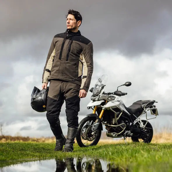 Merlin Borderlands D3O Laminated Textile Jacket Moss FREE UK Delivery, FREE 365 Day Returns | Moto Central