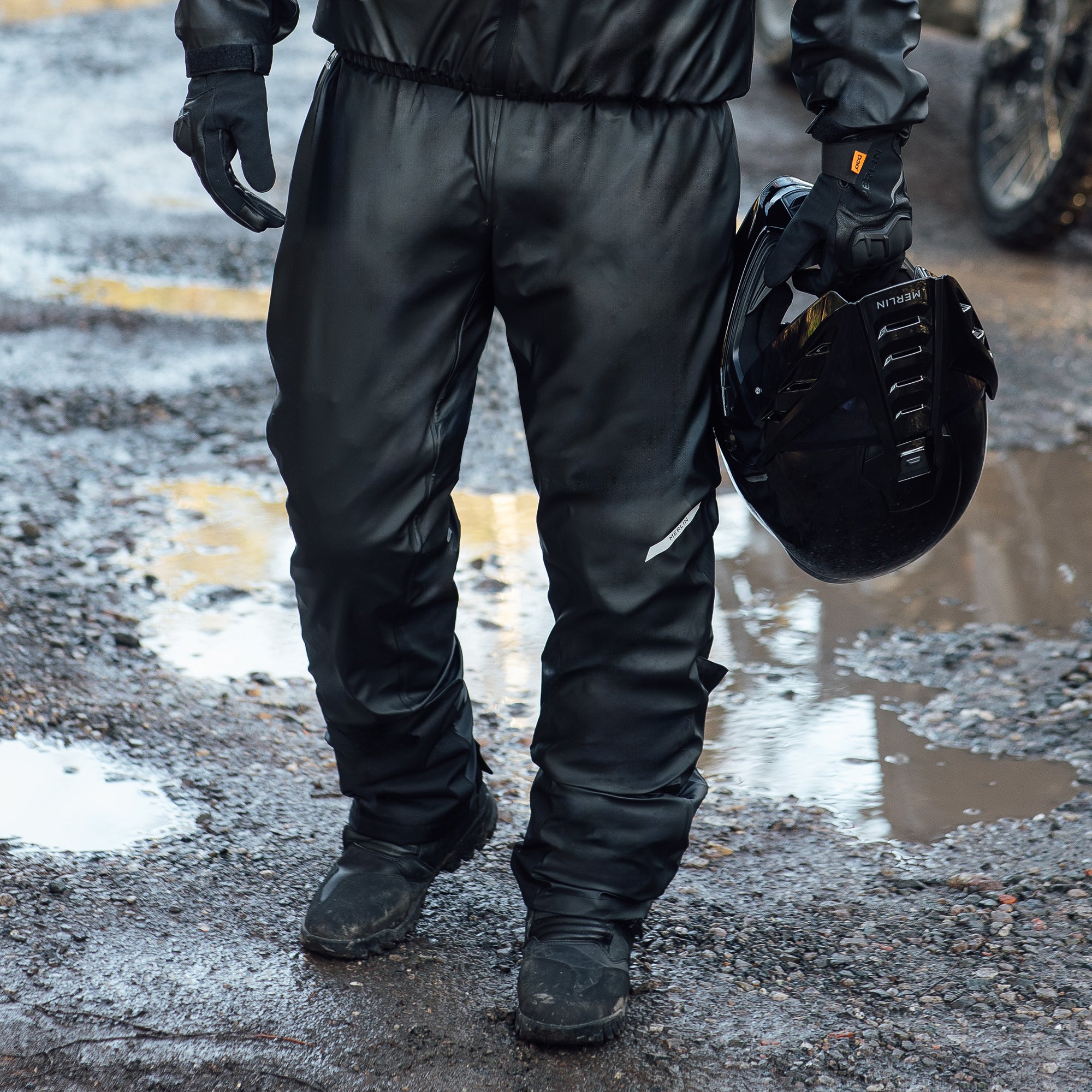 Merlin Hydroshield Waterproof Over Trouser Black FREE UK Delivery, FREE 365 Day Returns | Moto Central