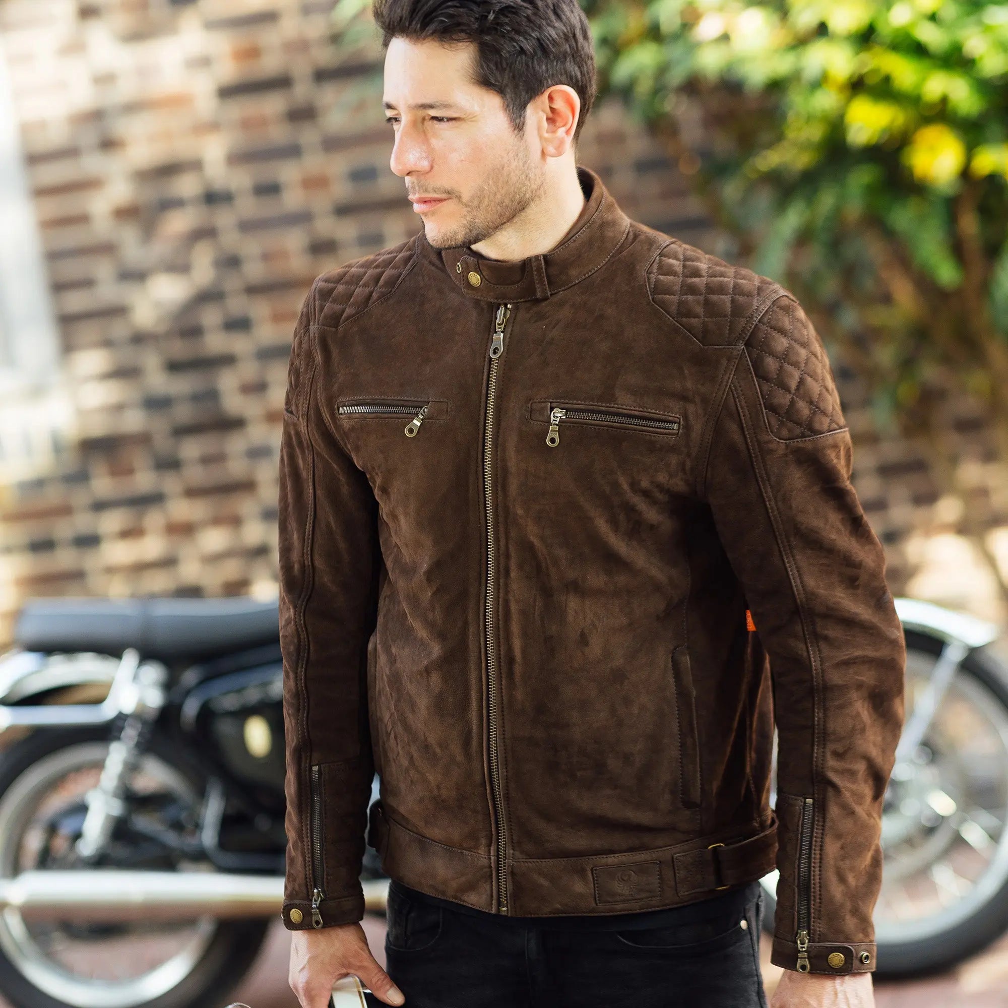 Merlin Torsten TFL D3O AAA Leather Jacket Brown FREE UK Delivery, FREE 365 Day Returns | Moto Central
