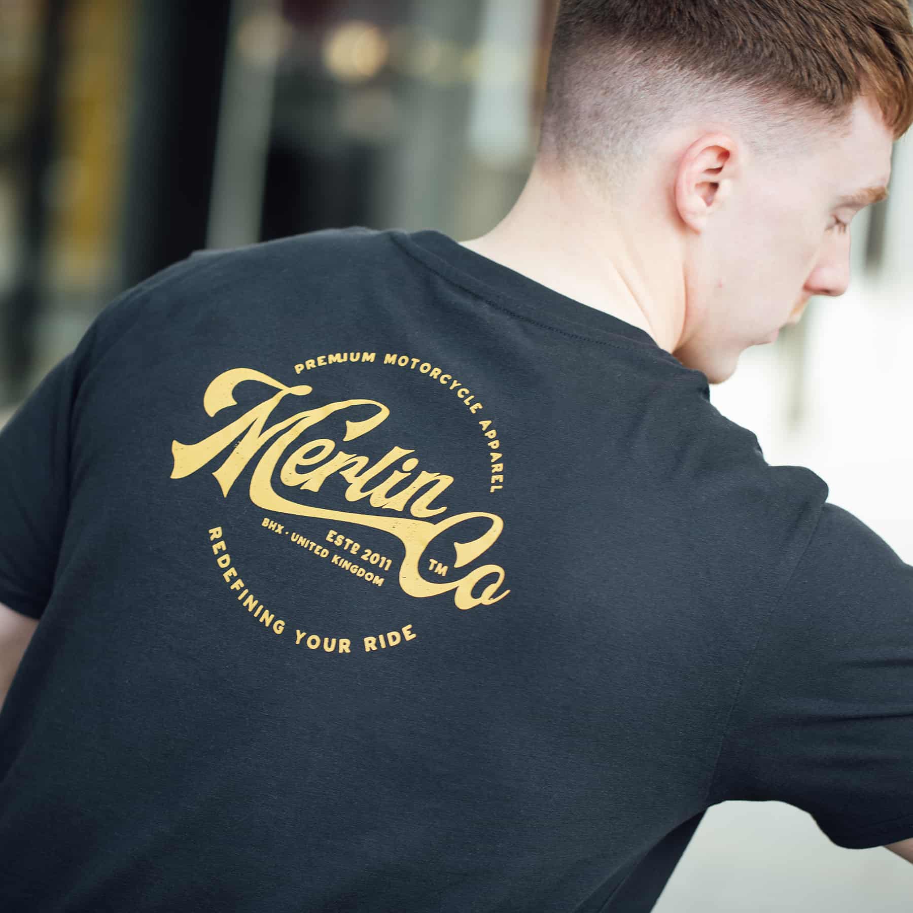 Merlin Truro Signature Tee Black FREE UK Delivery, FREE 365 Day Returns | Moto Central