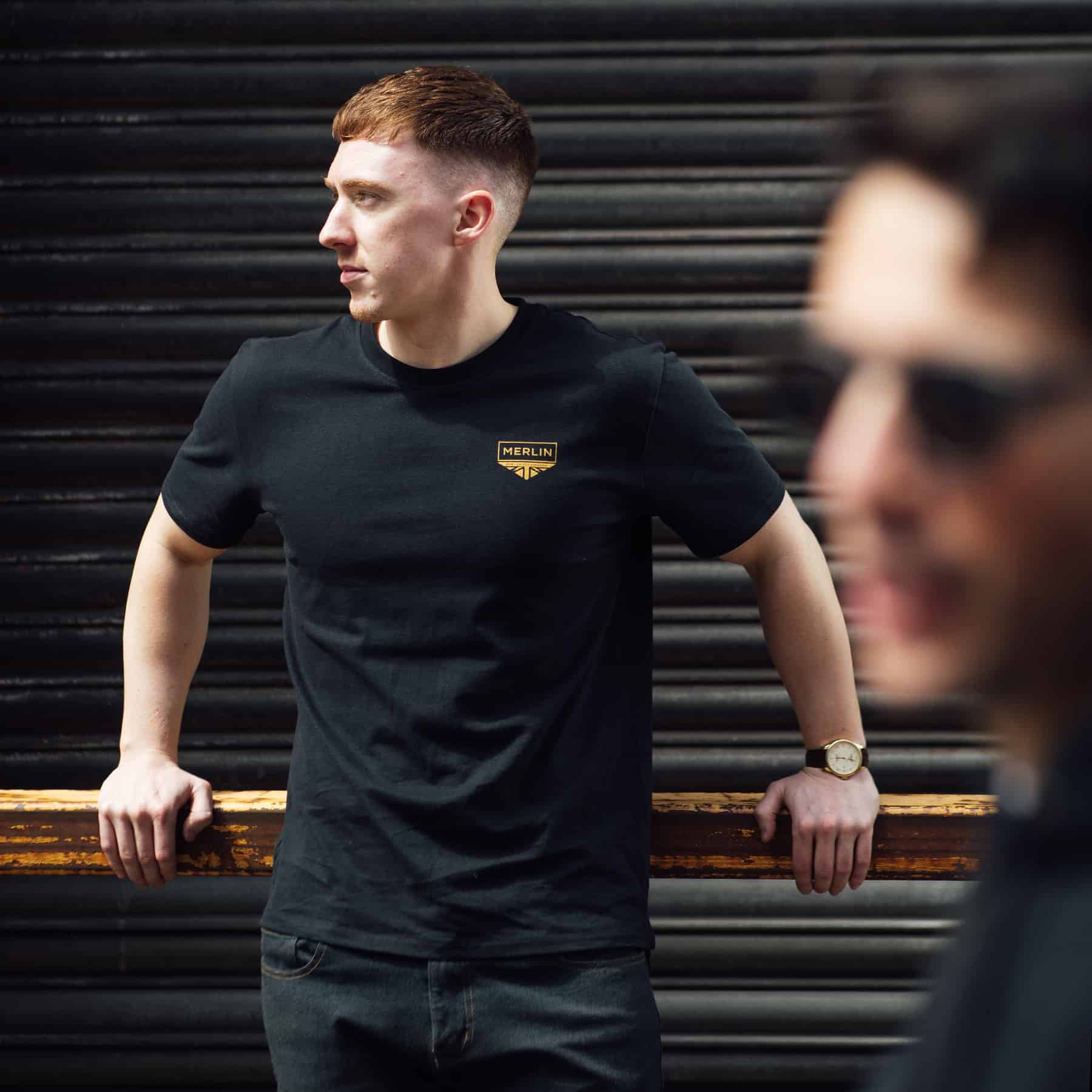 Merlin Truro Signature Tee Black FREE UK Delivery, FREE 365 Day Returns | Moto Central