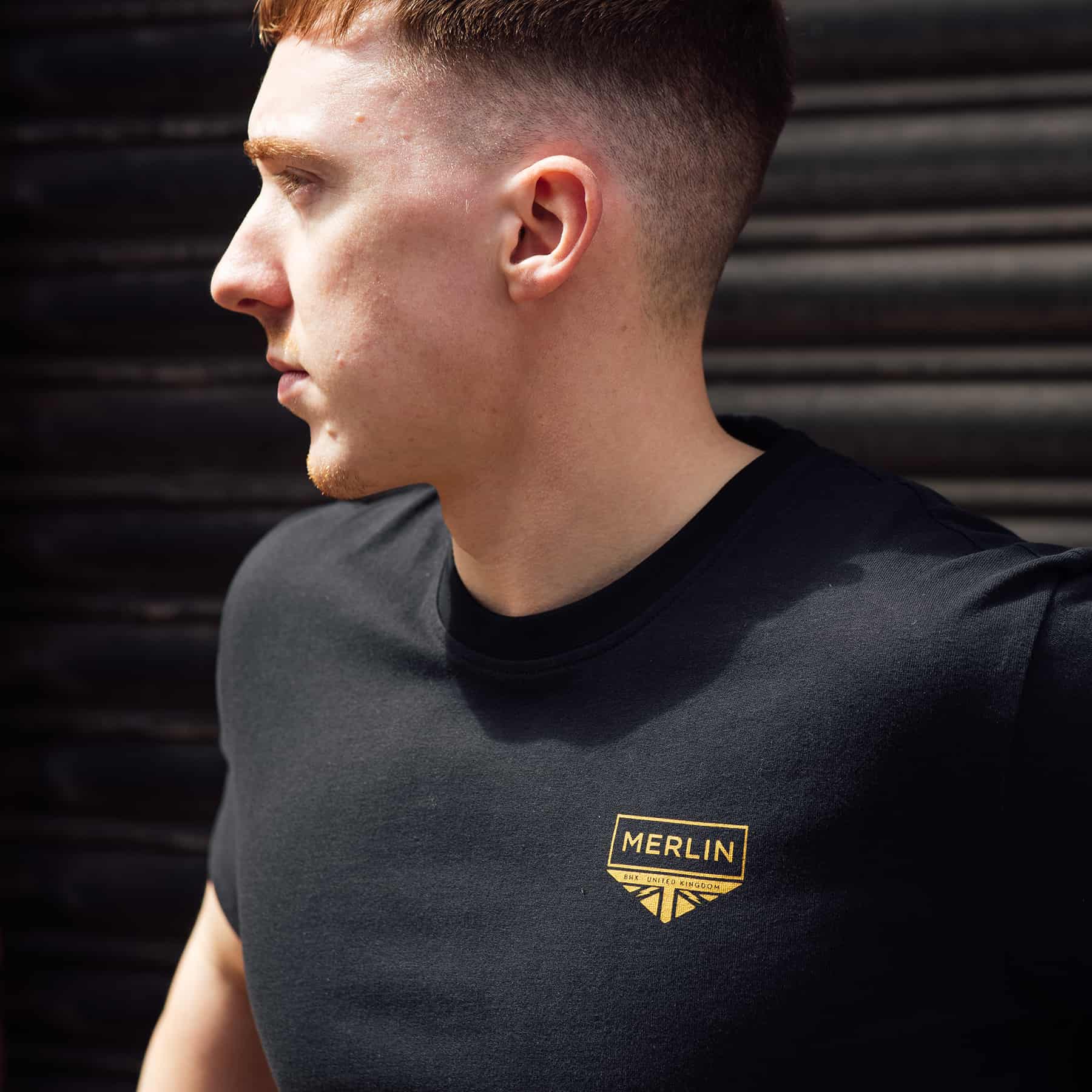 Merlin Truro Signature Tee Black FREE UK Delivery, FREE 365 Day Returns | Moto Central