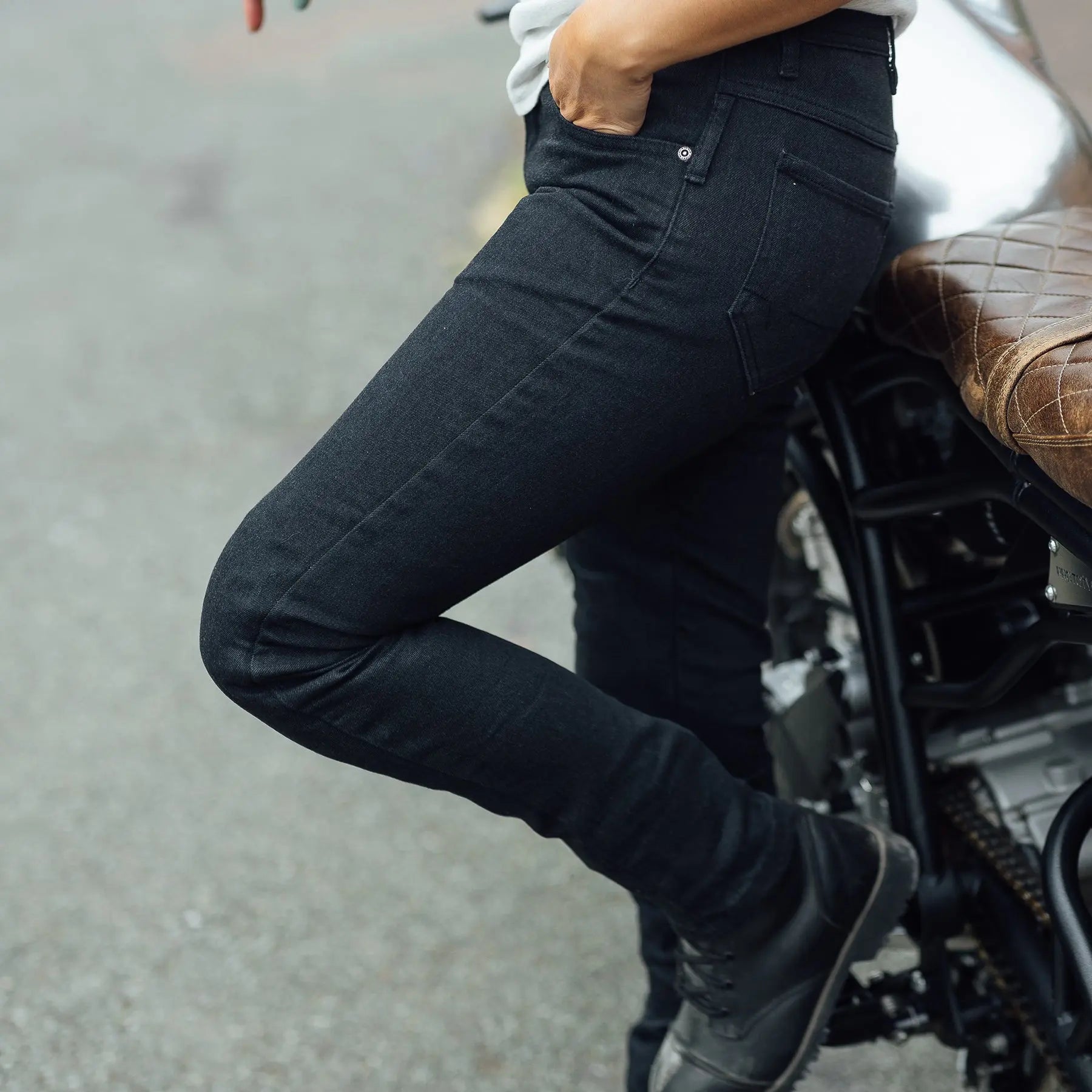 Merlin Zoey D3O Single Layer Ladies Jeans Black FREE UK Delivery, FREE 365 Day Returns | Moto Central