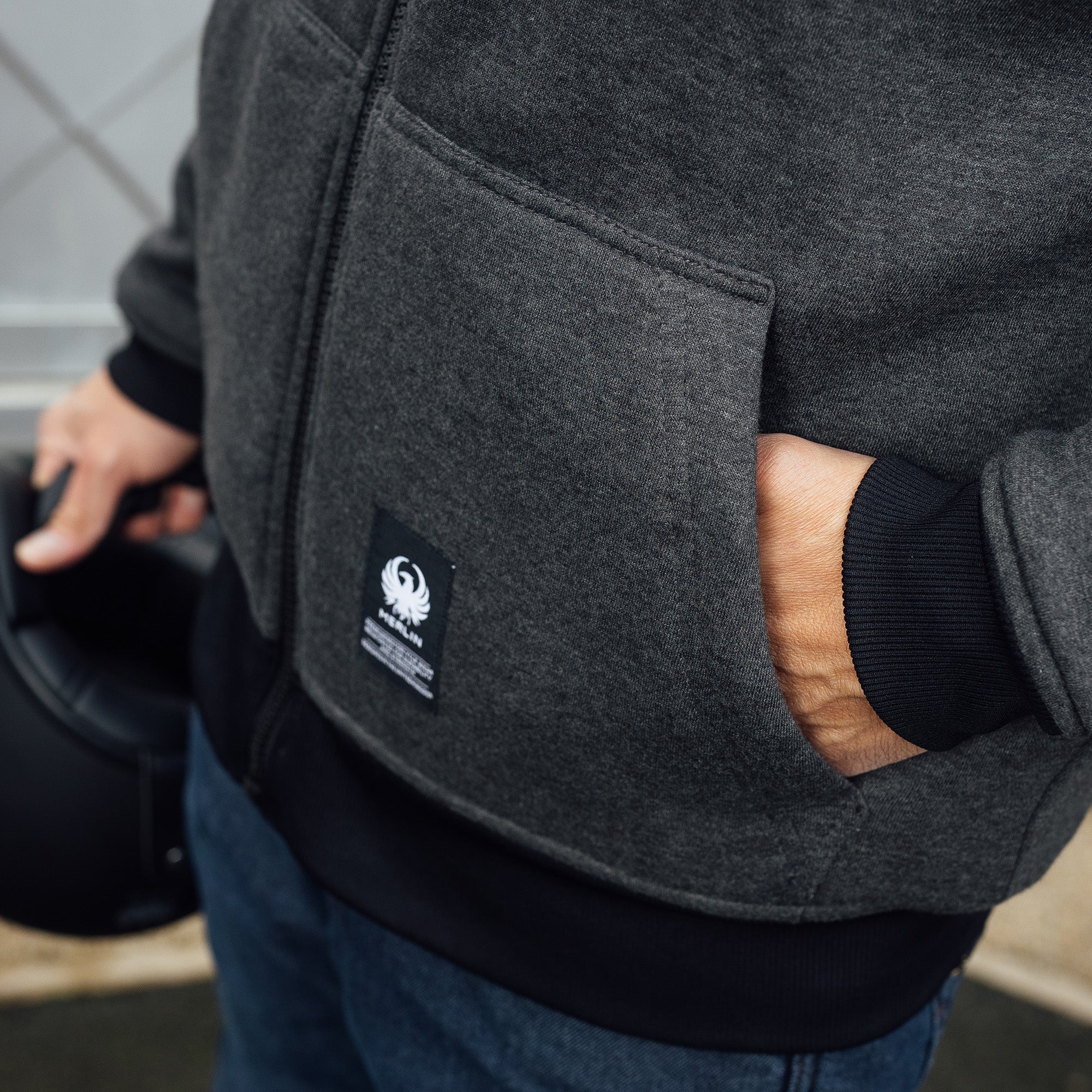 Merlin Hamlin 2 Hoody Charcoal FREE UK Delivery, FREE 365 Day Returns | Moto Central