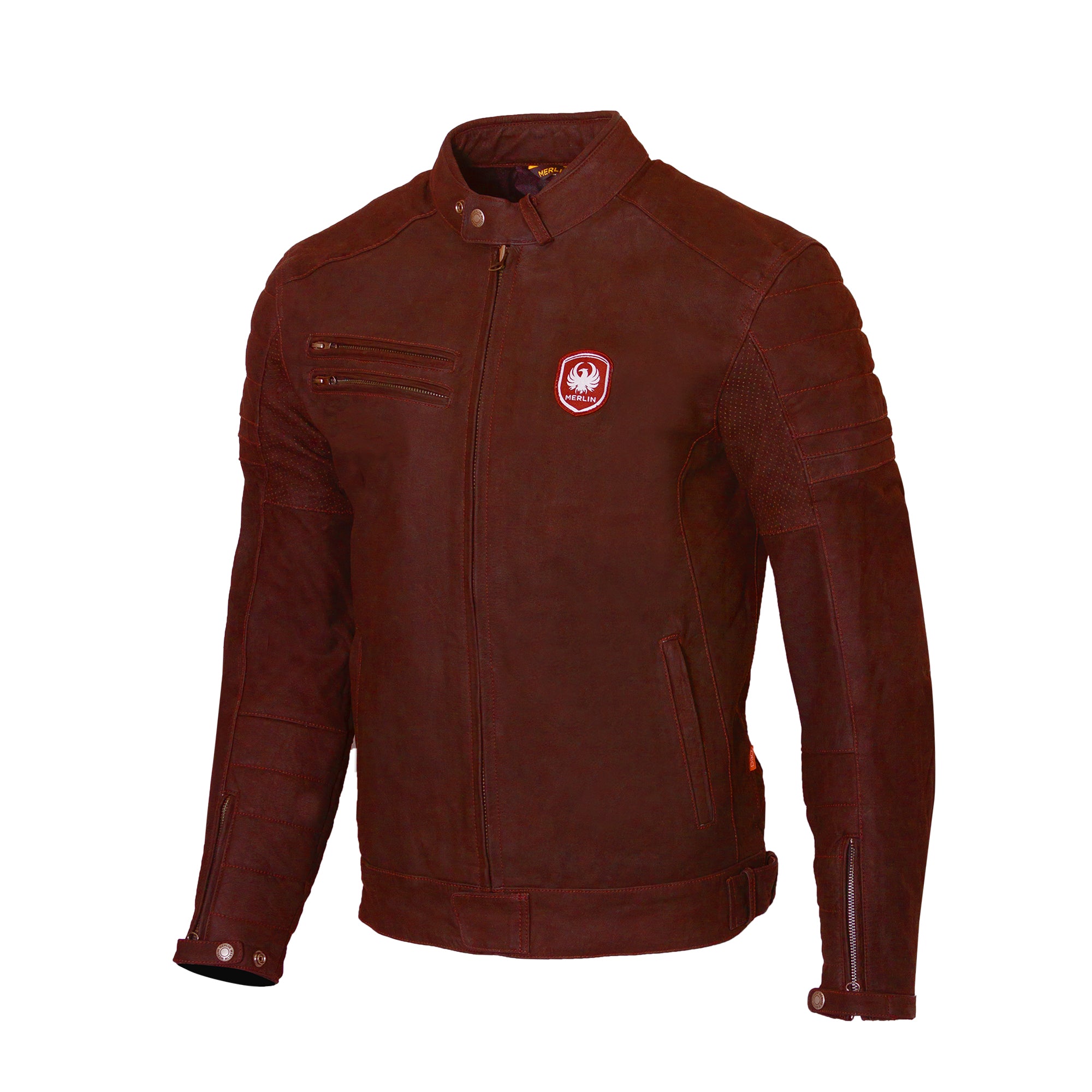Merlin Alton 2 D3O Leather Jacket Oxblood FREE UK Delivery, FREE 365 Day Returns | Moto Central