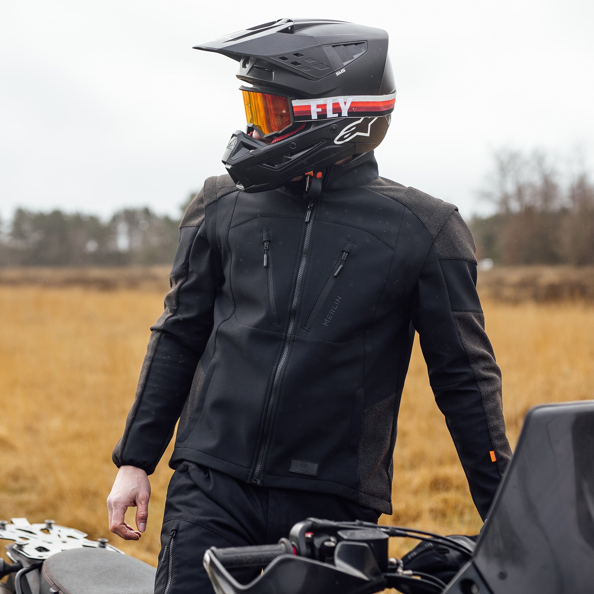 Merlin Badou D3O Kevlar Dual Sport Jacket Black FREE UK Delivery, FREE 365 Day Returns | Moto Central