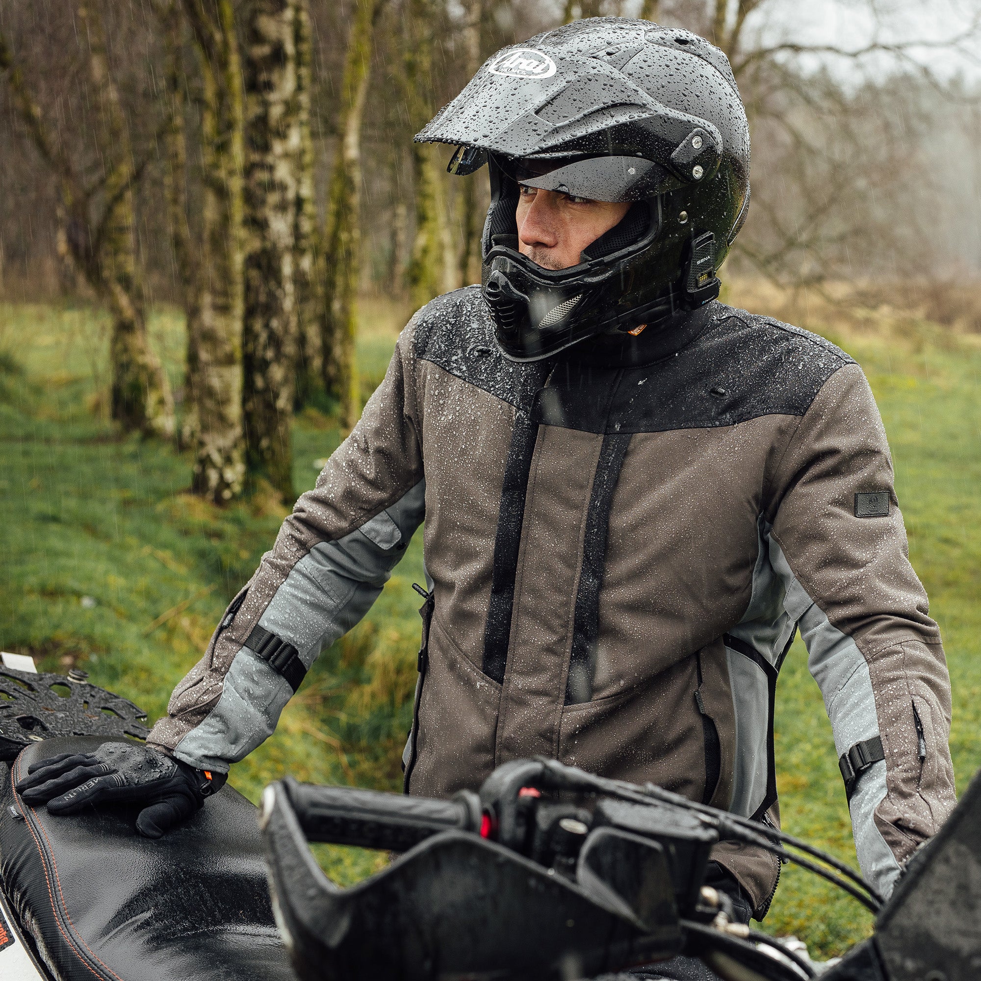 Merlin Borderlands D3O Laminated Textile Jacket Granite FREE UK Delivery, FREE 365 Day Returns | Moto Central