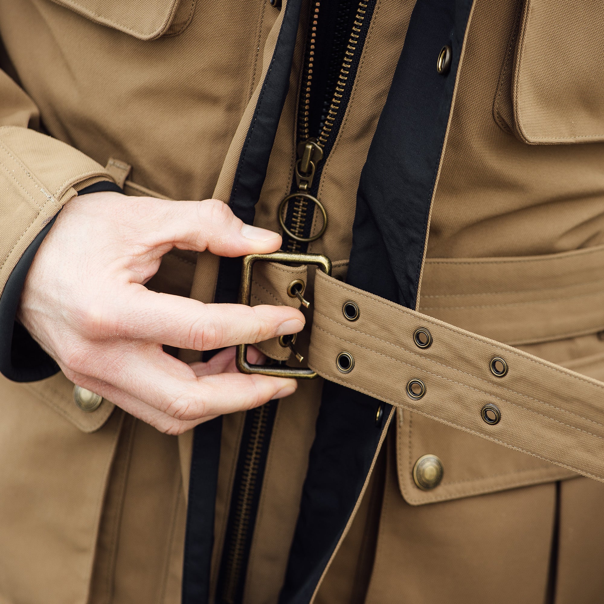 Merlin Burslem D3O Eco Laminated Textile Jacket Sand FREE UK Delivery, FREE 365 Day Returns | Moto Central