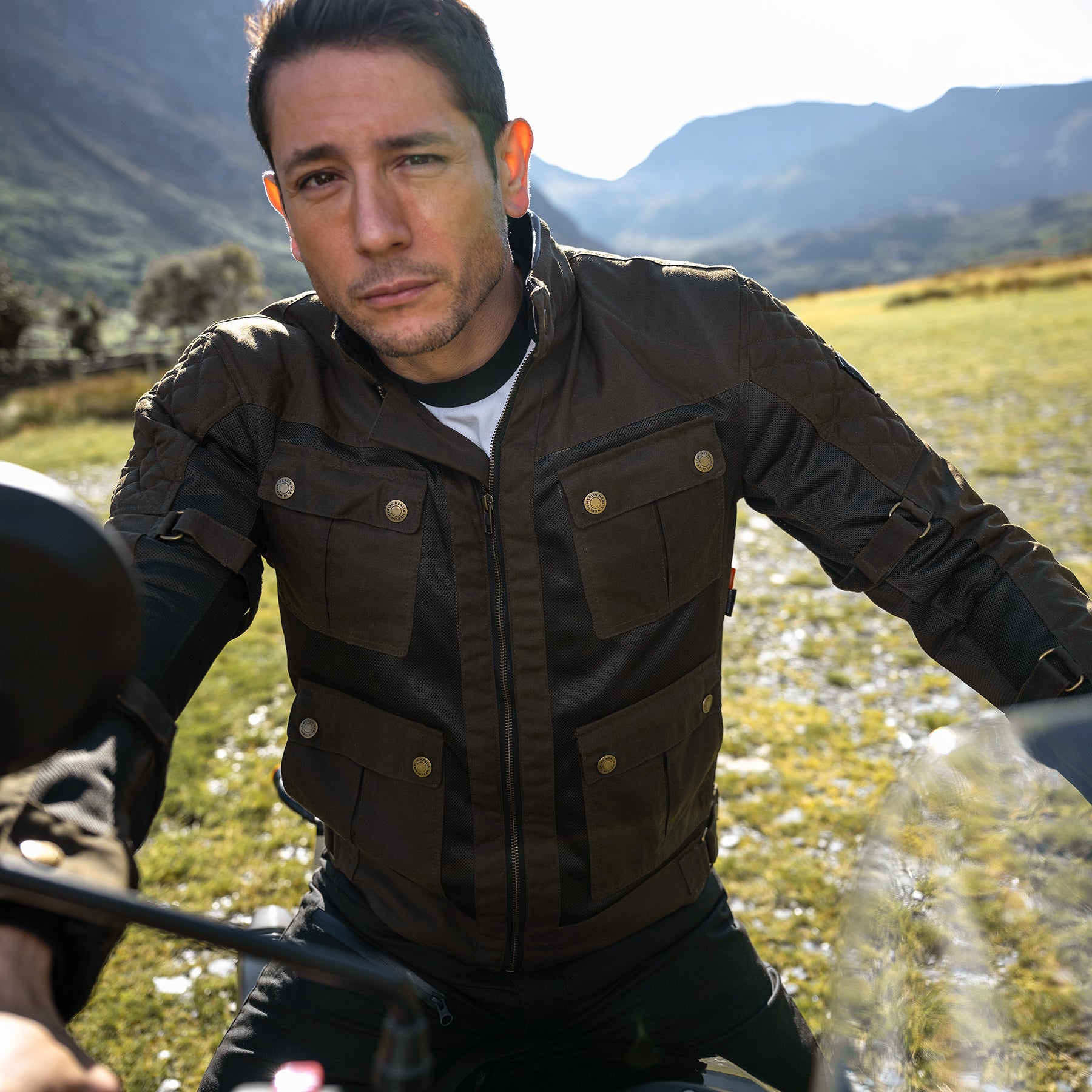 Merlin Chigwell Utility Cotec Jacket Olive FREE UK Delivery, FREE 365 Day Returns | Moto Central
