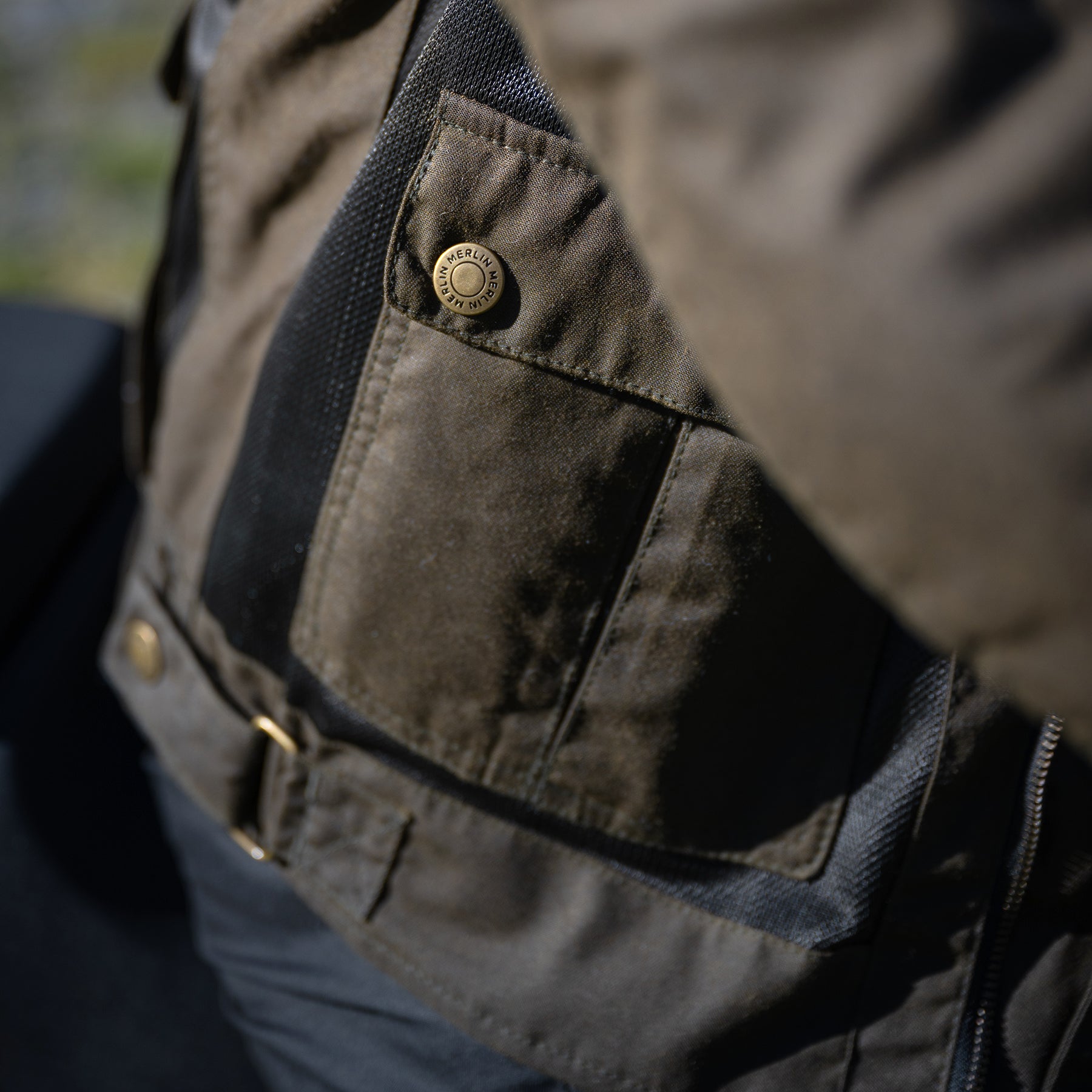 Merlin Chigwell Utility Cotec Jacket Olive FREE UK Delivery, FREE 365 Day Returns | Moto Central