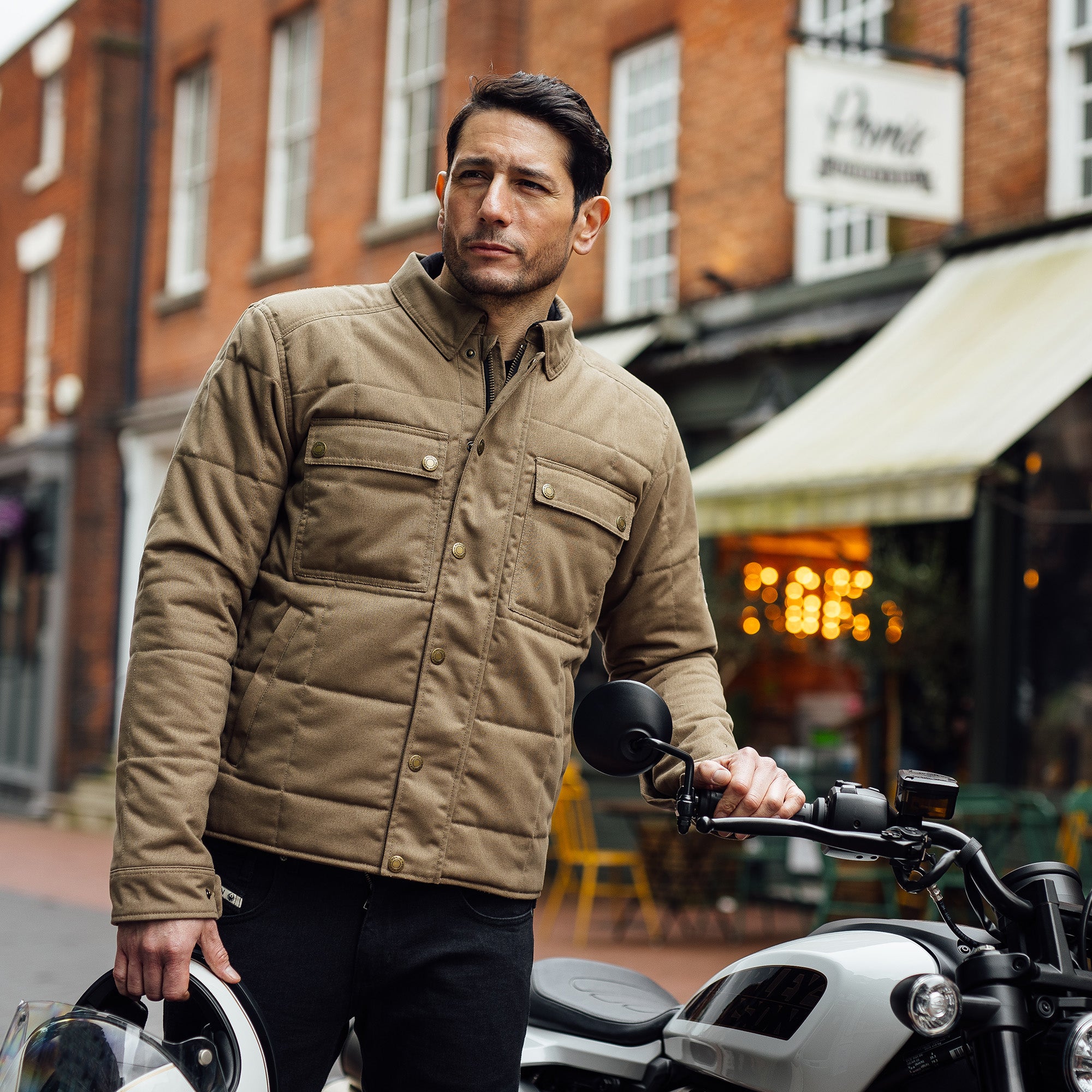 Merlin Codsall D3O Baffle Riding Jacket Tan FREE UK Delivery, FREE 365 Day Returns | Moto Central