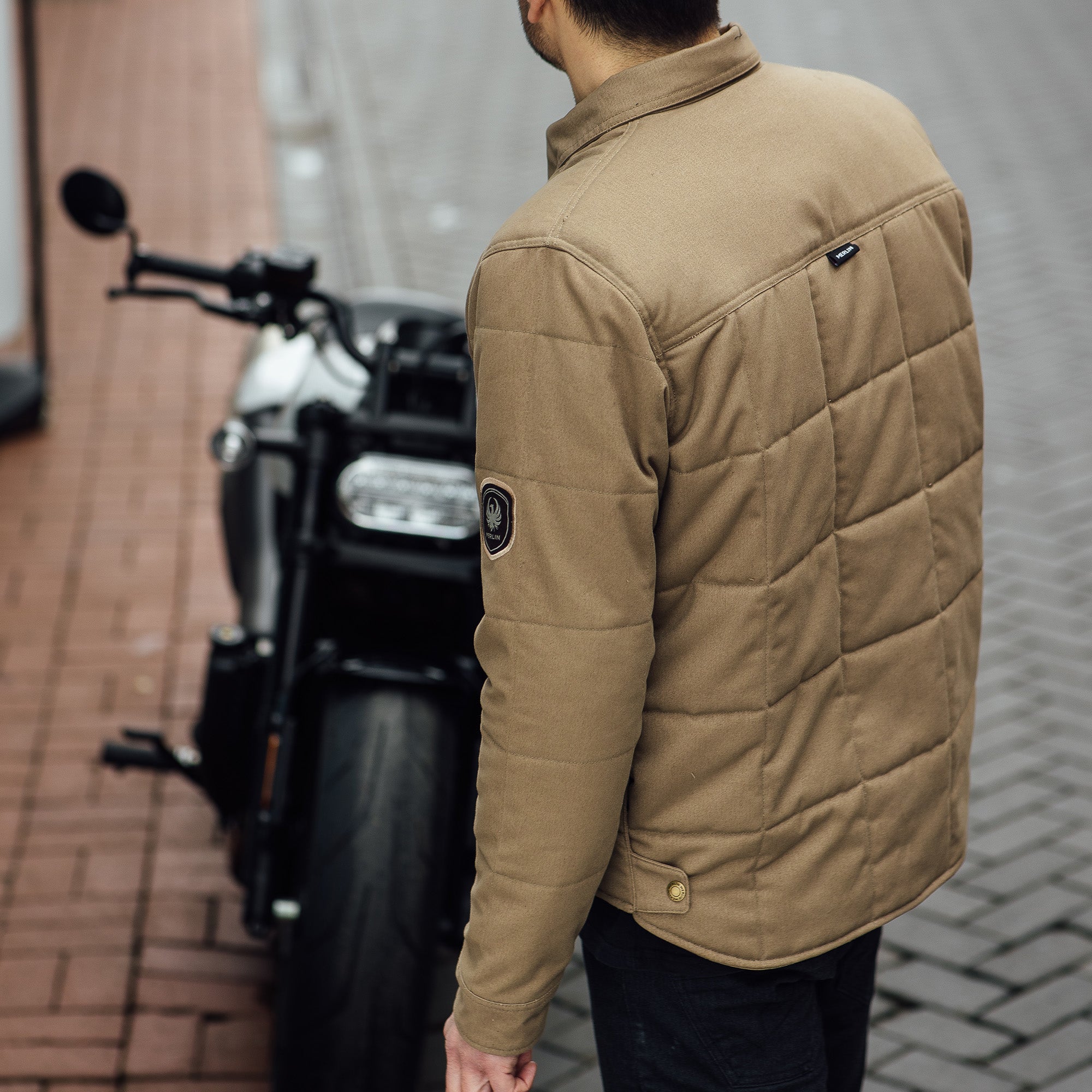 Merlin Codsall D3O Baffle Riding Jacket Tan FREE UK Delivery, FREE 365 Day Returns | Moto Central
