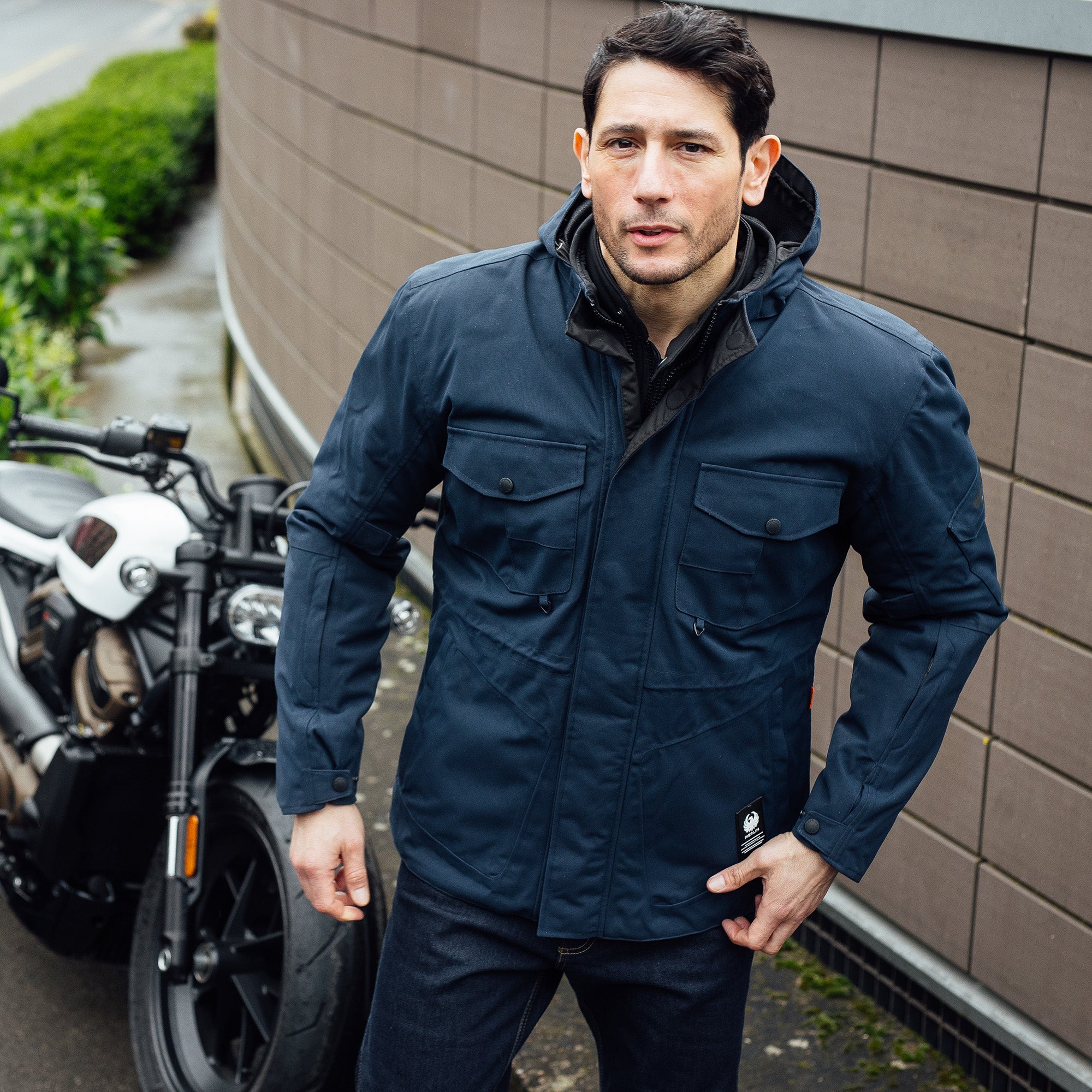 Merlin Jagger D3O Urban Utility Jacket Navy FREE UK Delivery, FREE 365 Day Returns | Moto Central