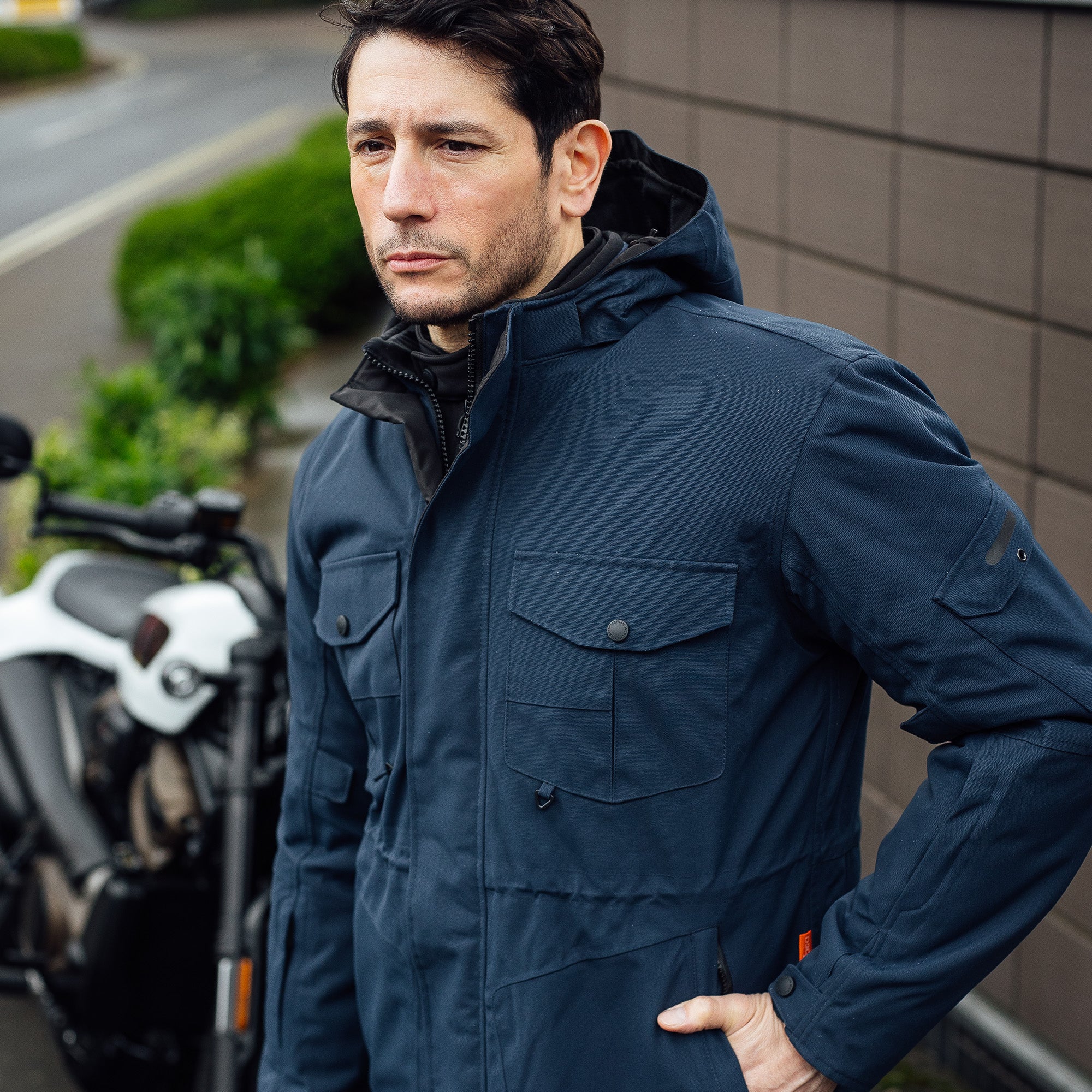 Merlin Jagger D3O Urban Utility Jacket Navy FREE UK Delivery, FREE 365 Day Returns | Moto Central