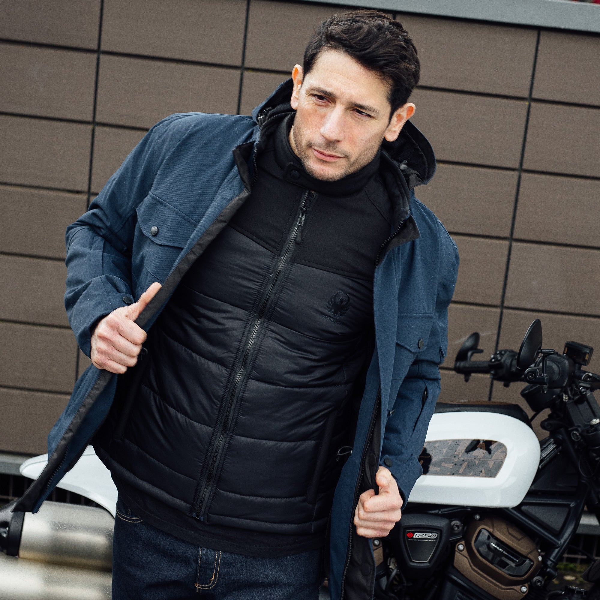 Merlin Jagger D3O Urban Utility Jacket Navy FREE UK Delivery, FREE 365 Day Returns | Moto Central