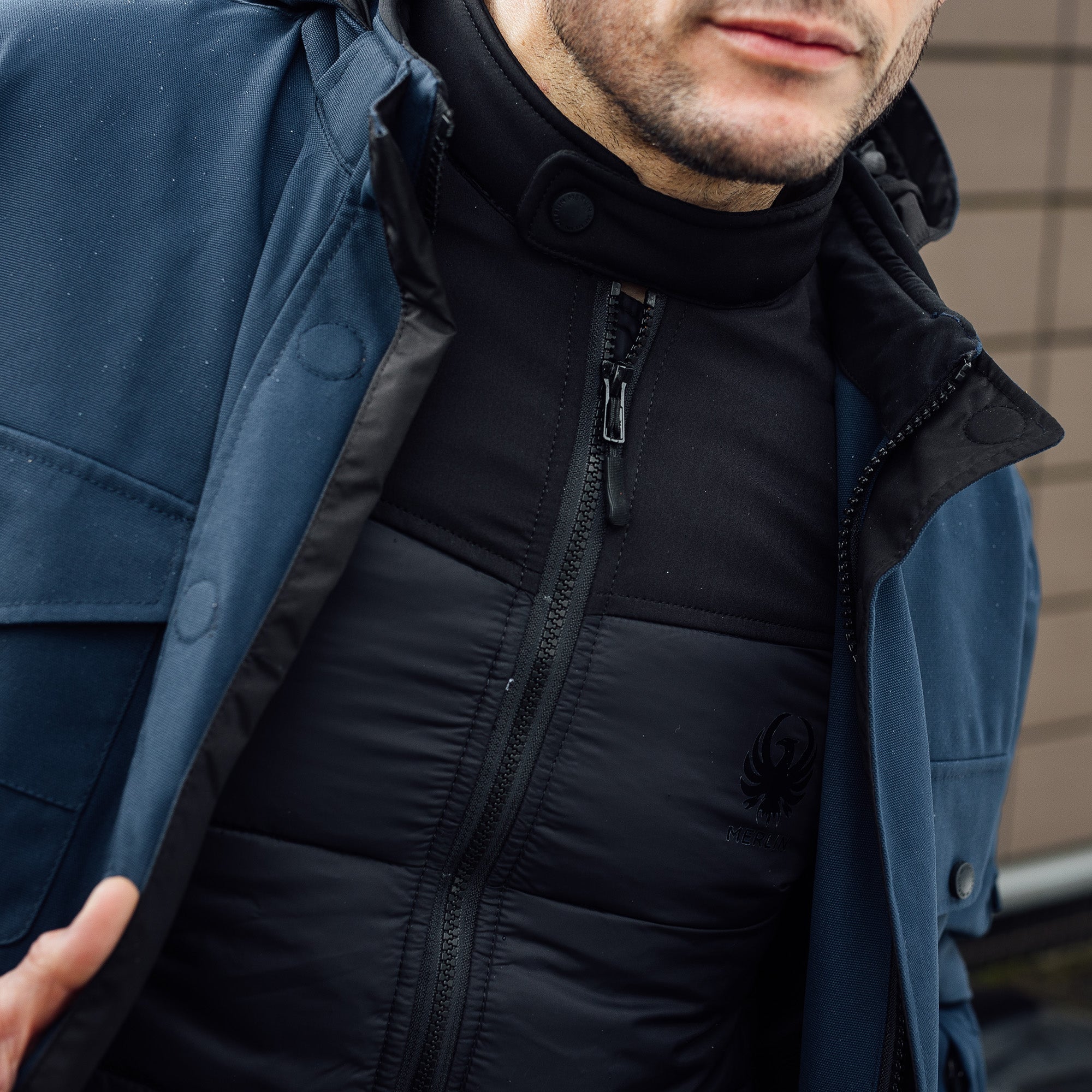 Merlin Jagger D3O Urban Utility Jacket Navy FREE UK Delivery, FREE 365 Day Returns | Moto Central