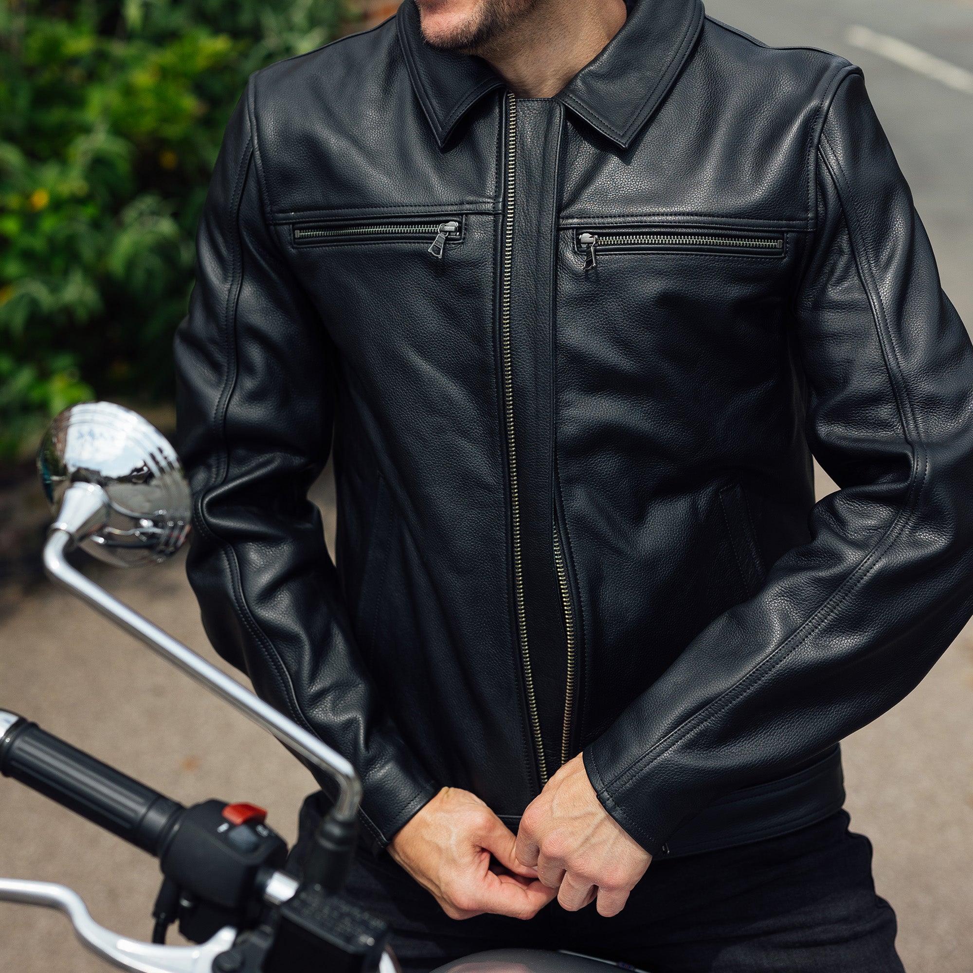 Merlin Kingsbury D3O AAA Leather Jacket Black FREE UK Delivery, FREE 365 Day Returns | Moto Central