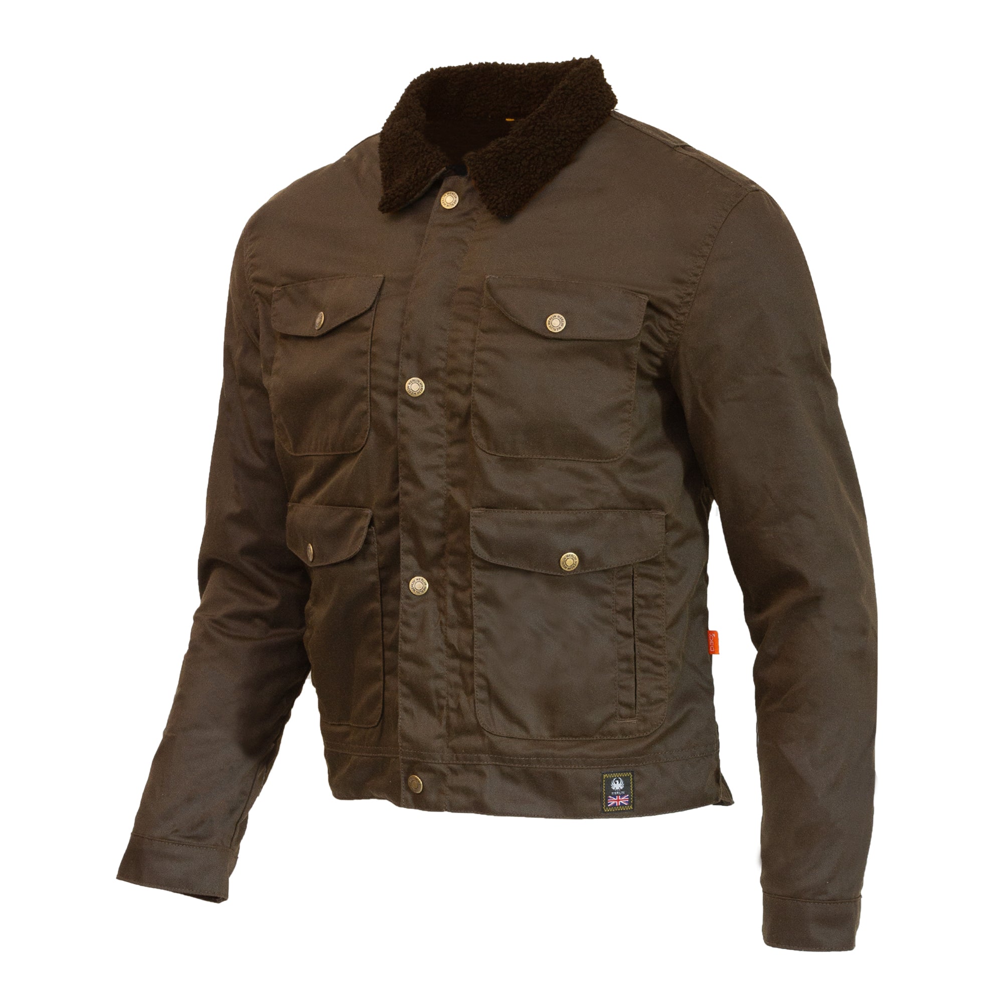 Merlin Millington Cotec D3O Borg Jacket Olive FREE UK Delivery, FREE 365 Day Returns | Moto Central