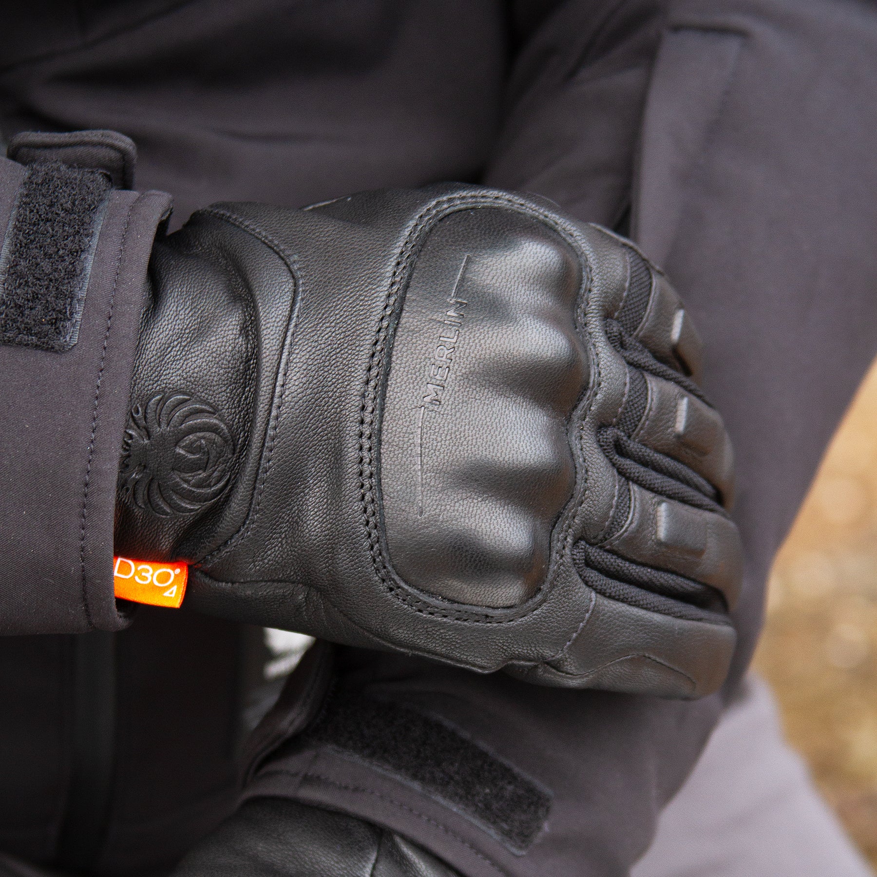 Merlin Nelson Hydro D3O Gloves Black FREE UK Delivery, FREE 365 Day Returns | Moto Central