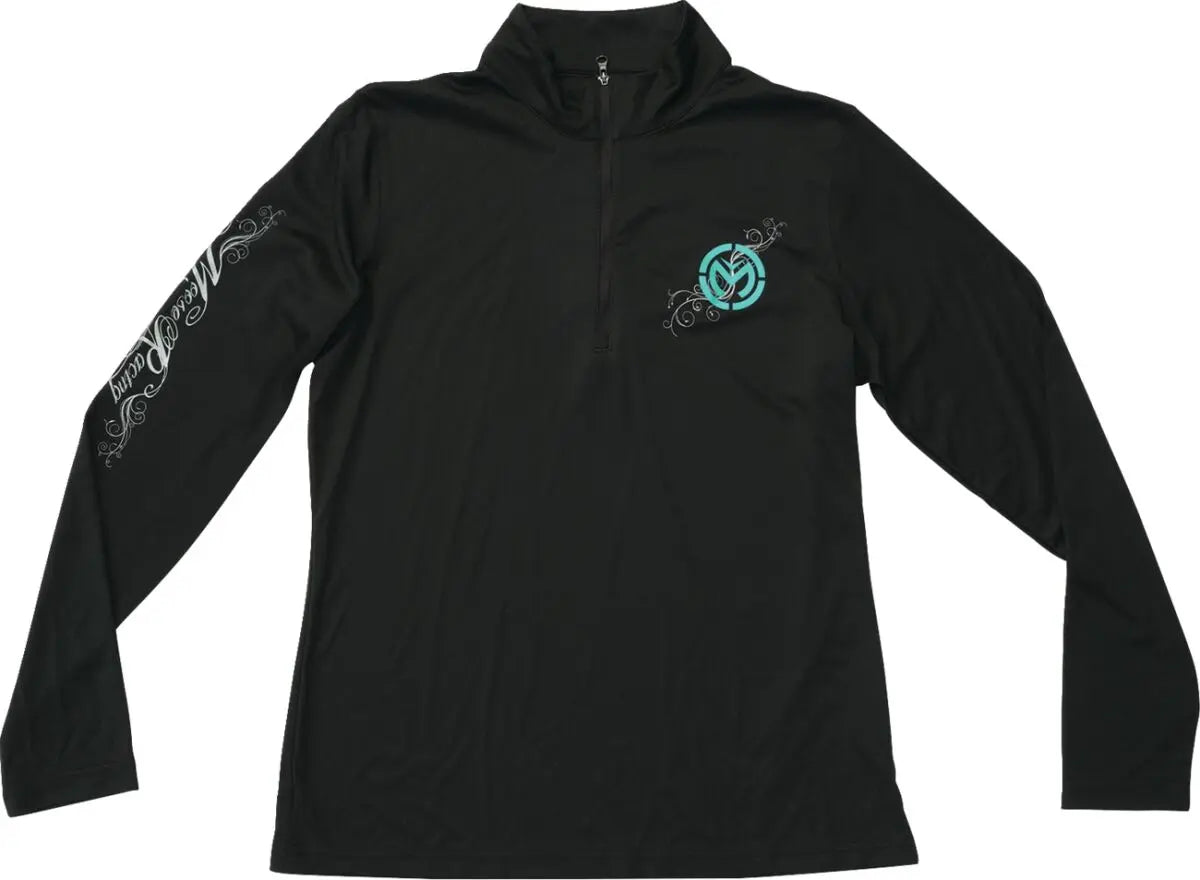 Moose Racing Flourish Half Zip Ladies Pullover Black - FREE UK Shipping, FREE 365 Day Returns | Moto Central