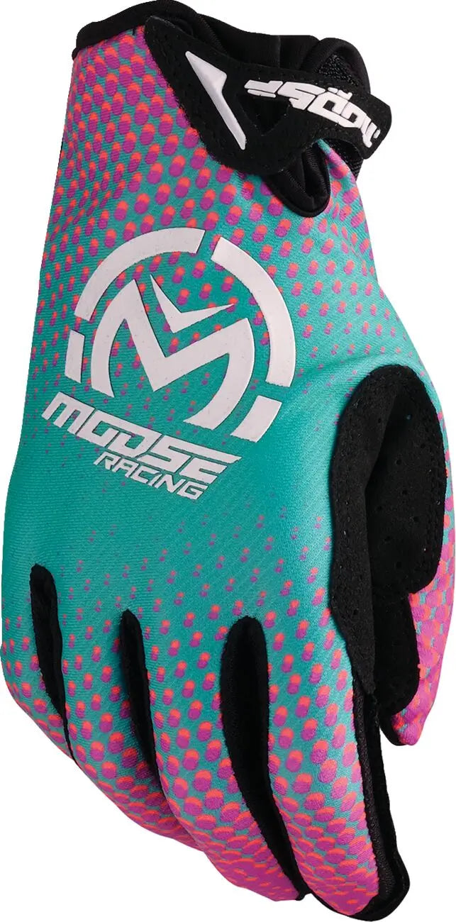 Moose Racing SX1 Gloves Pink / Purple / Teal - FREE UK Shipping, FREE 365 Day Returns | Moto Central