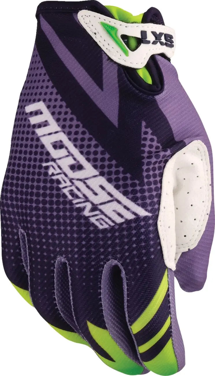 Moose Racing SX1 Youth Gloves Purple / Green - FREE UK Shipping, FREE 365 Day Returns | Moto Central