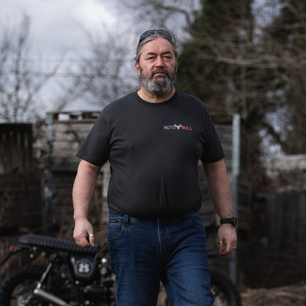 MotoBull Logo T-Shirt Ash Black