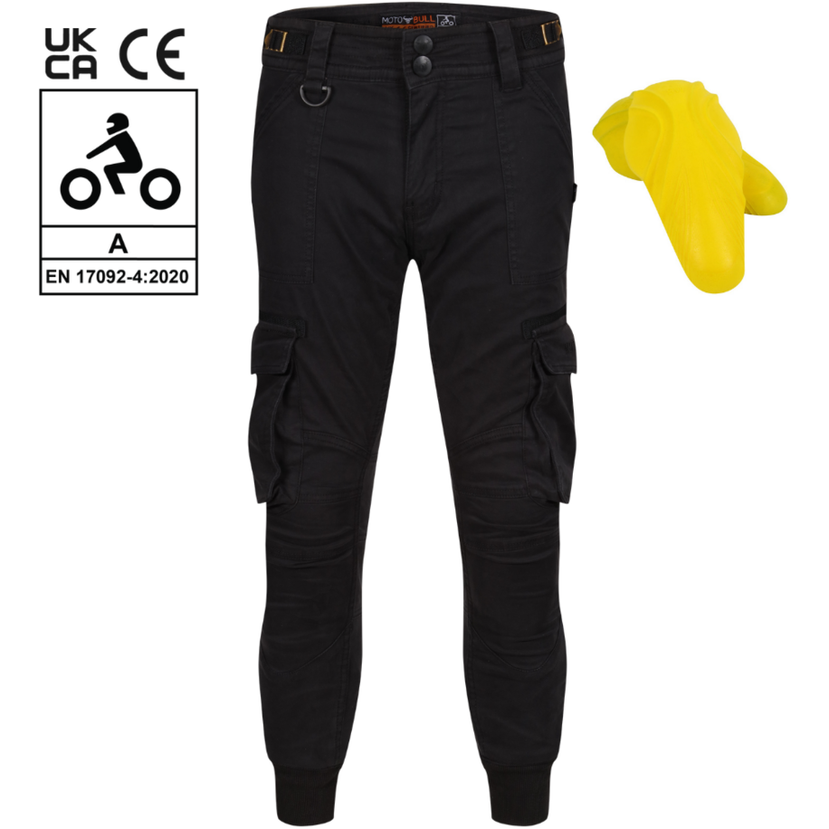 MotoBull Ryan Cargo Trouser Black