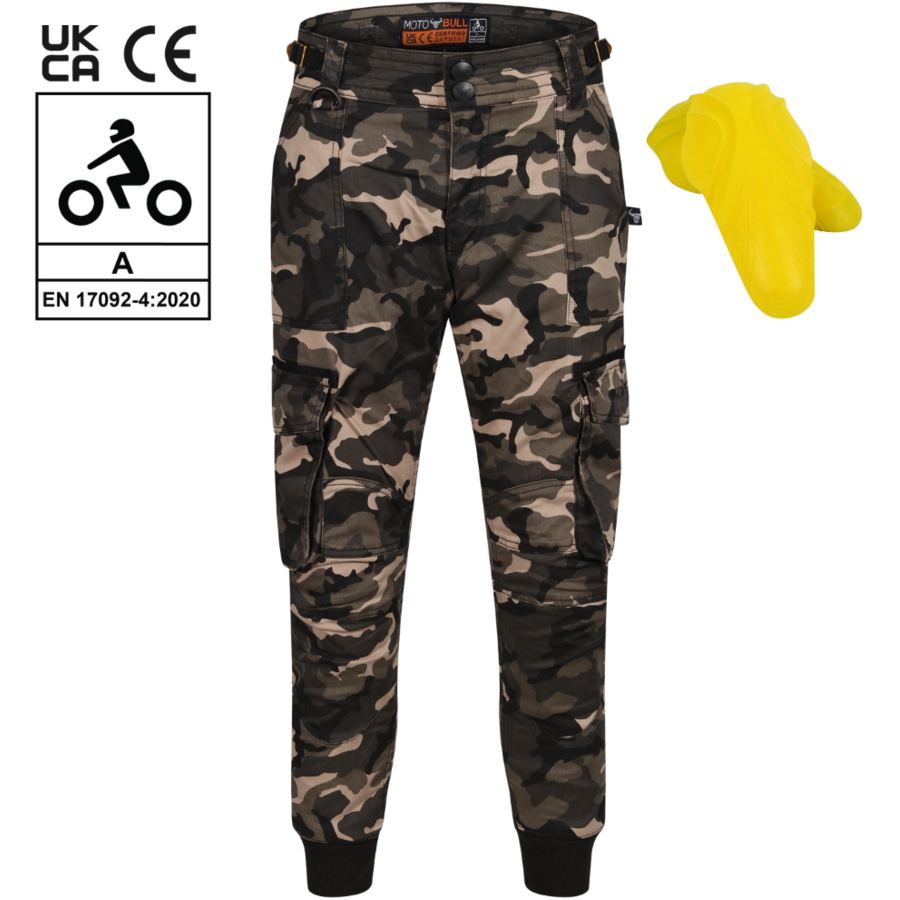 MotoBull Ryan Cargo Trouser Camo Green