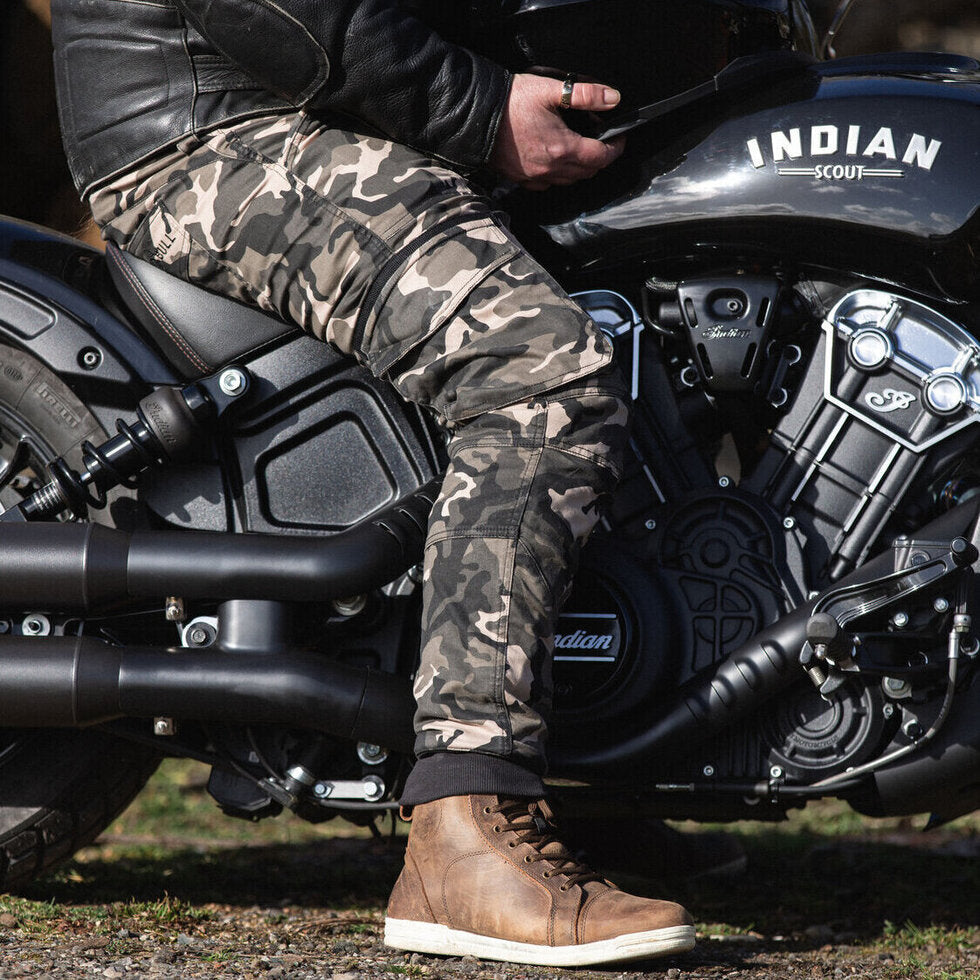 MotoBull Ryan Cargo Trouser Camo Green