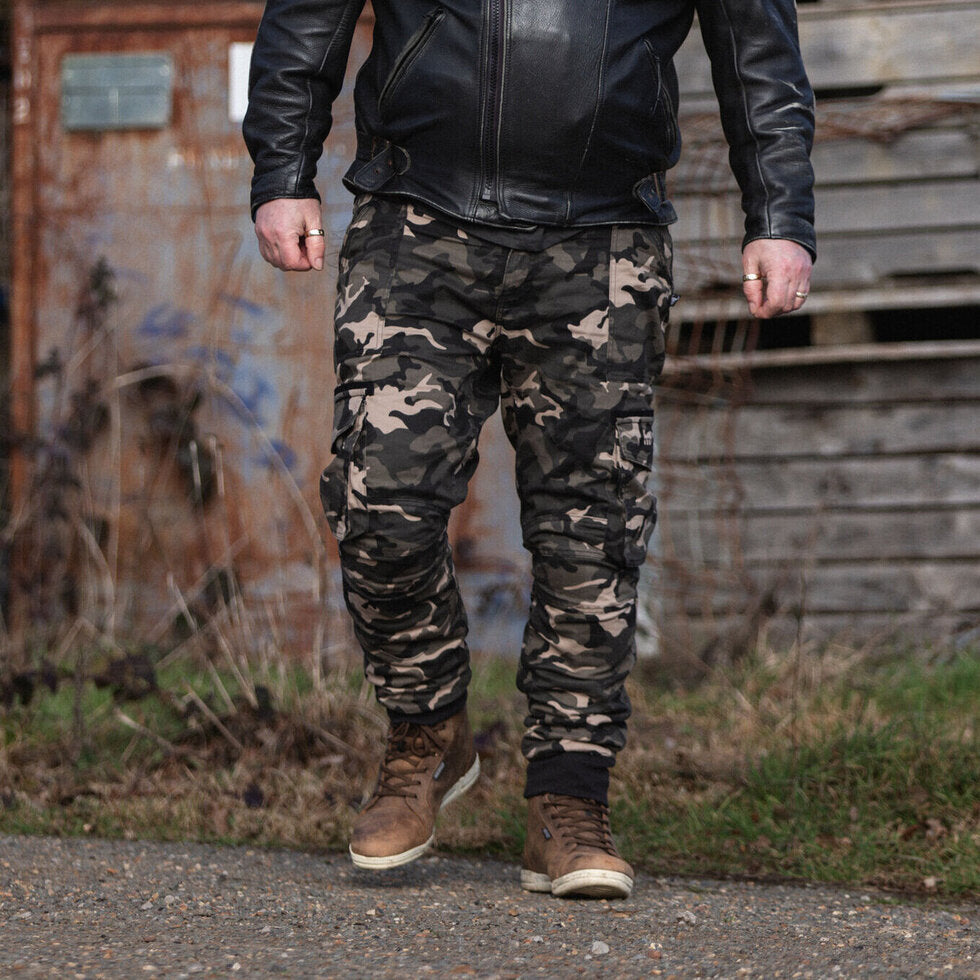 MotoBull Ryan Cargo Trouser Camo Green
