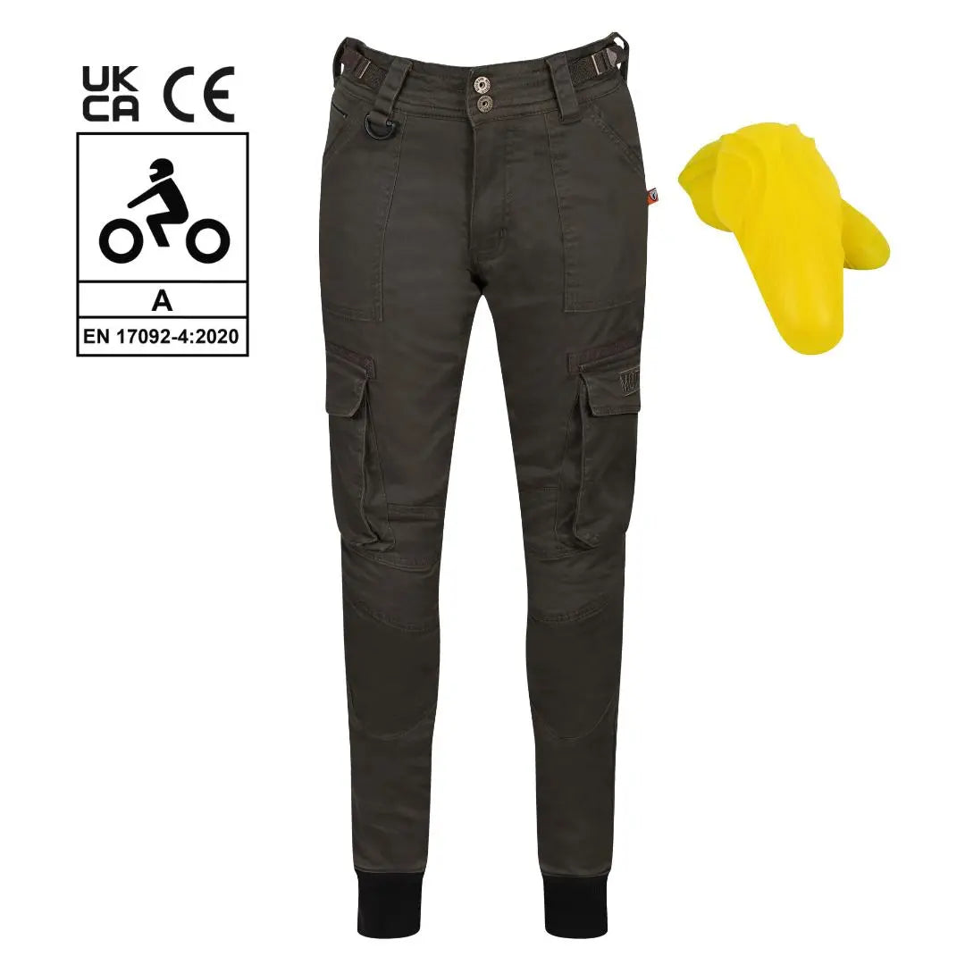 MotoBull Ryan Cargo Trouser Olive Green - FREE UK Shipping, FREE 365 Day Returns | Moto Central
