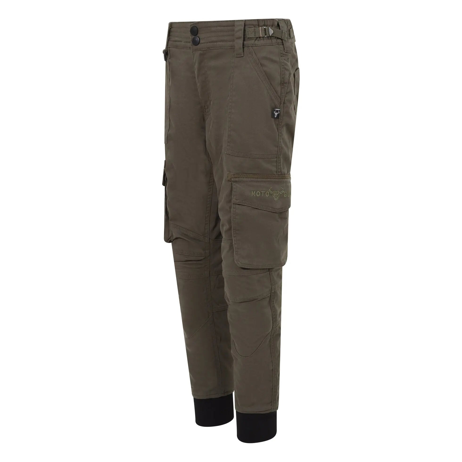 MotoBull Ryan Cargo Trouser Olive Green - FREE UK Shipping, FREE 365 Day Returns | Moto Central