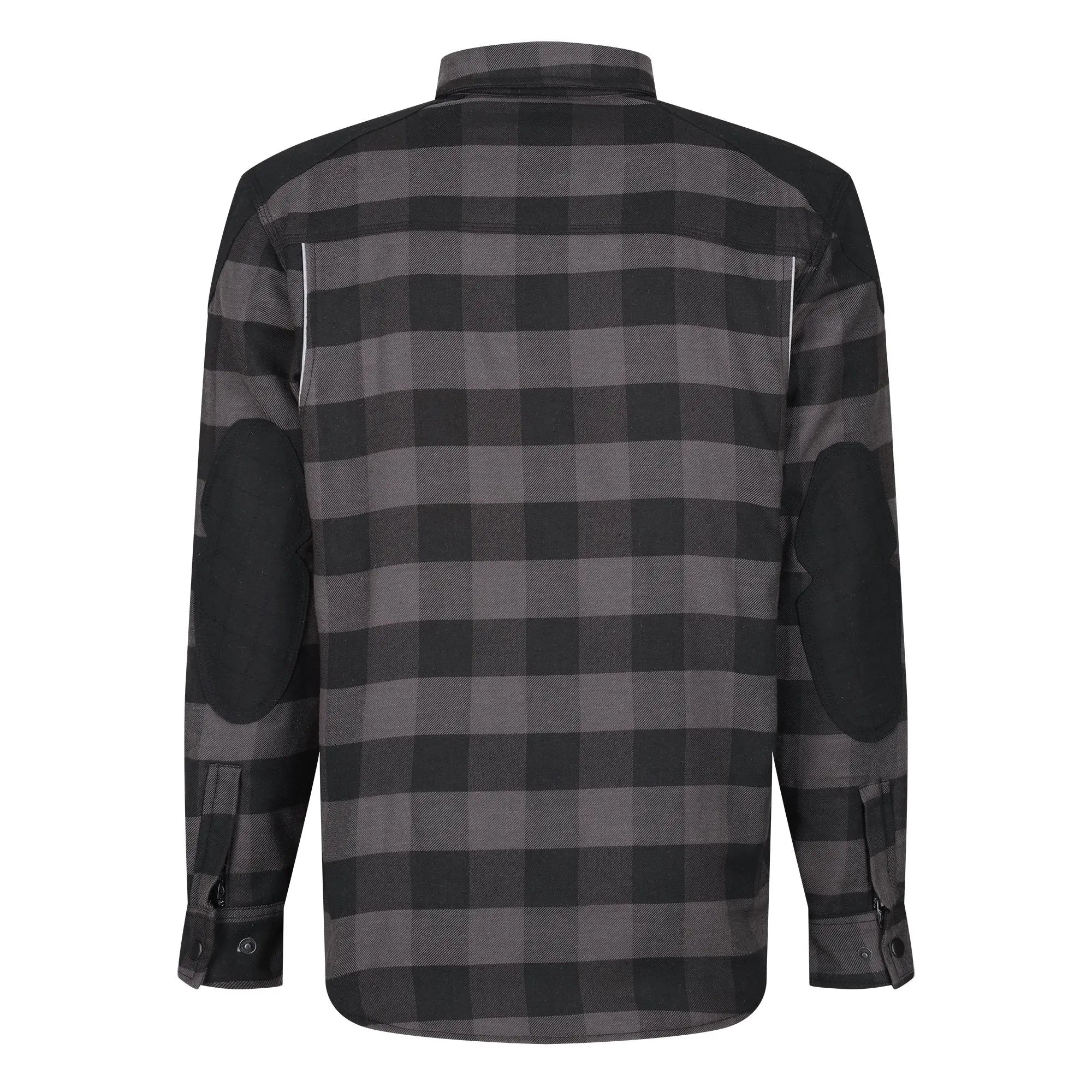 MotoBull Woody Flannel Textile Jacket Grey - FREE UK Shipping, FREE 365 Day Returns | Moto Central