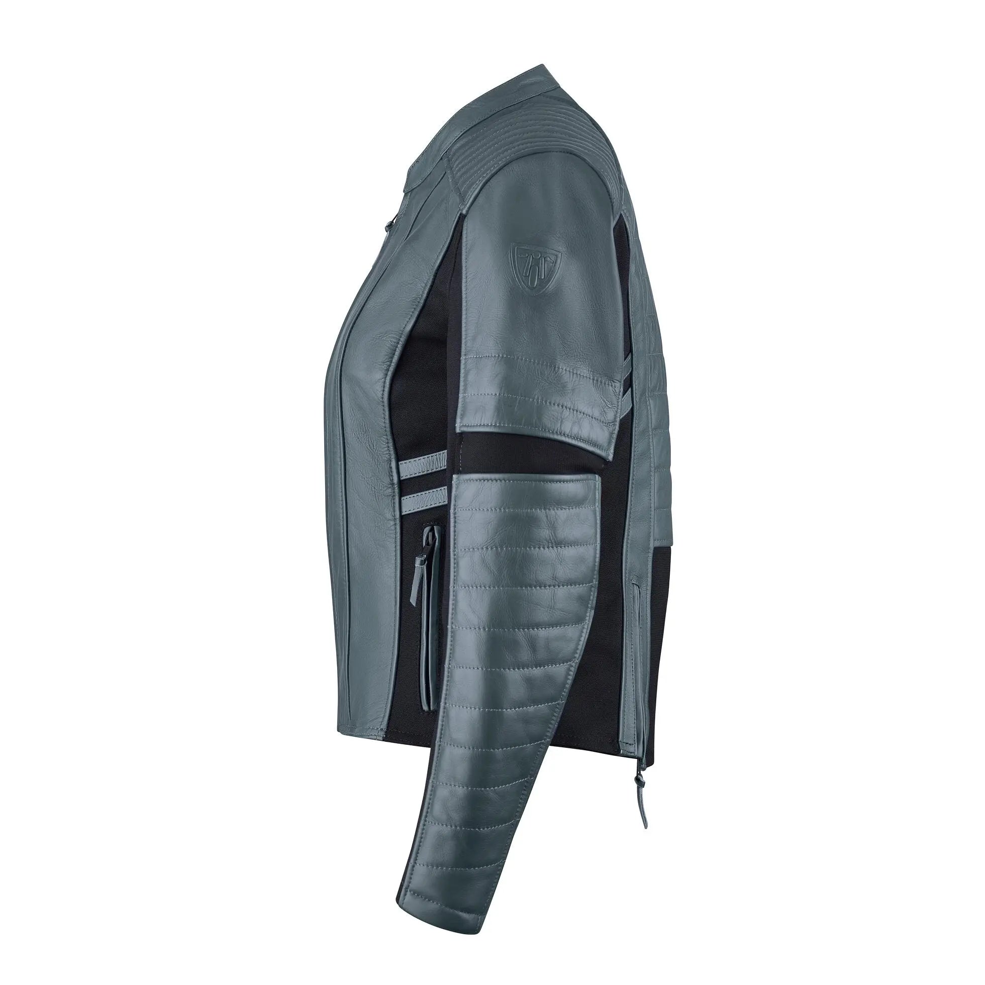 MotoGirl Amelia Ladies Leather Jacket Grey FREE UK Delivery, FREE 365 Day Returns | Moto Central