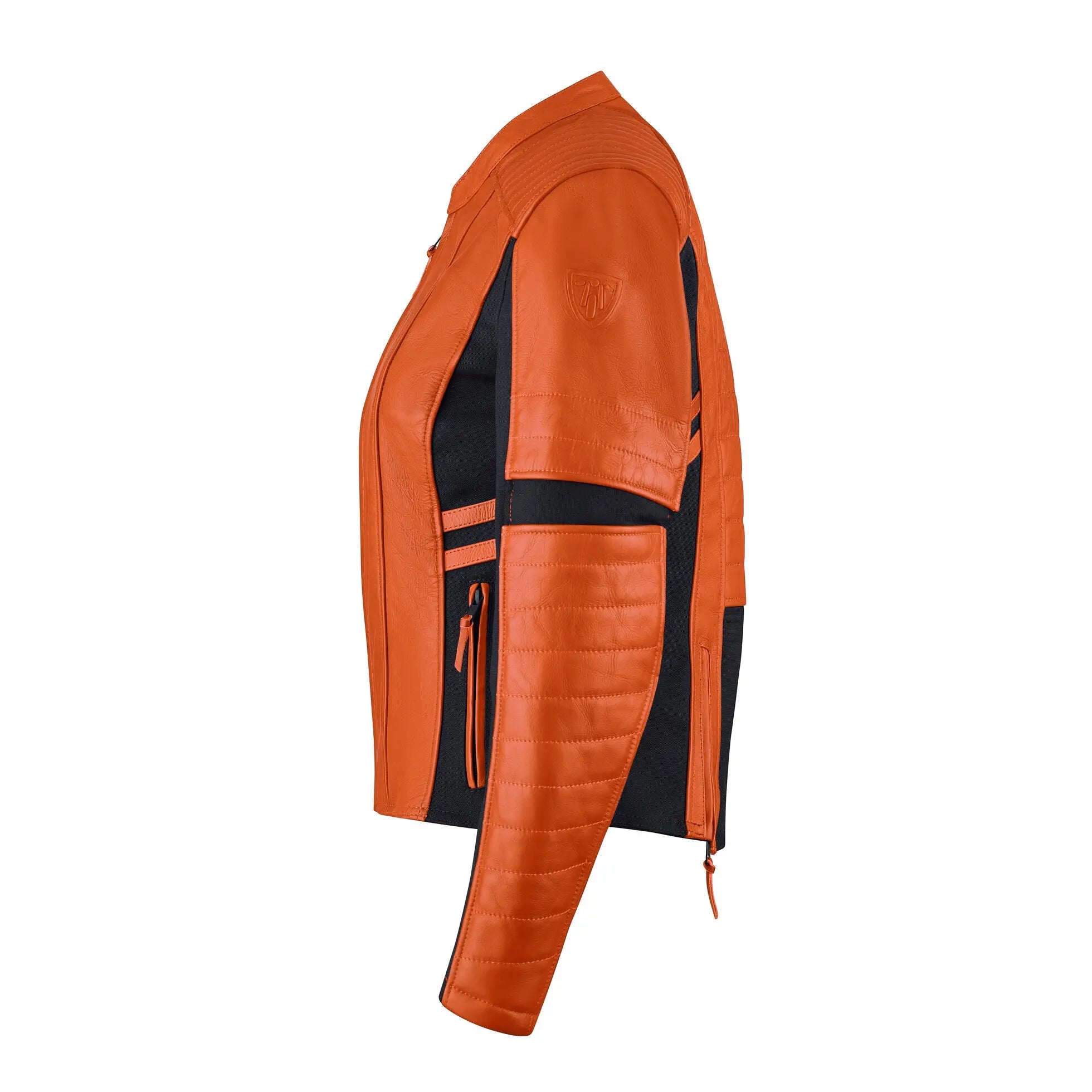 MotoGirl Amelia Ladies Leather Jacket Orange FREE UK Delivery, FREE 365 Day Returns | Moto Central