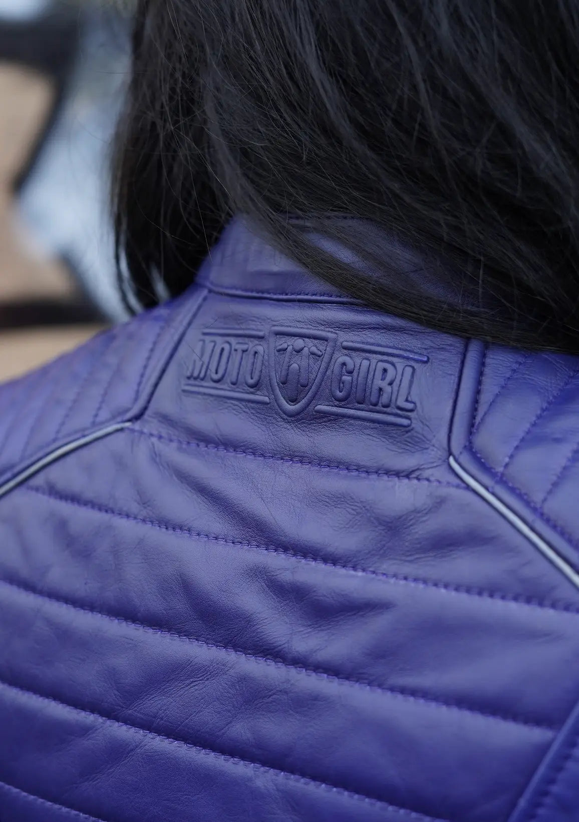 MotoGirl Amelia Ladies Leather Jacket Purple FREE UK Delivery, FREE 365 Day Returns | Moto Central