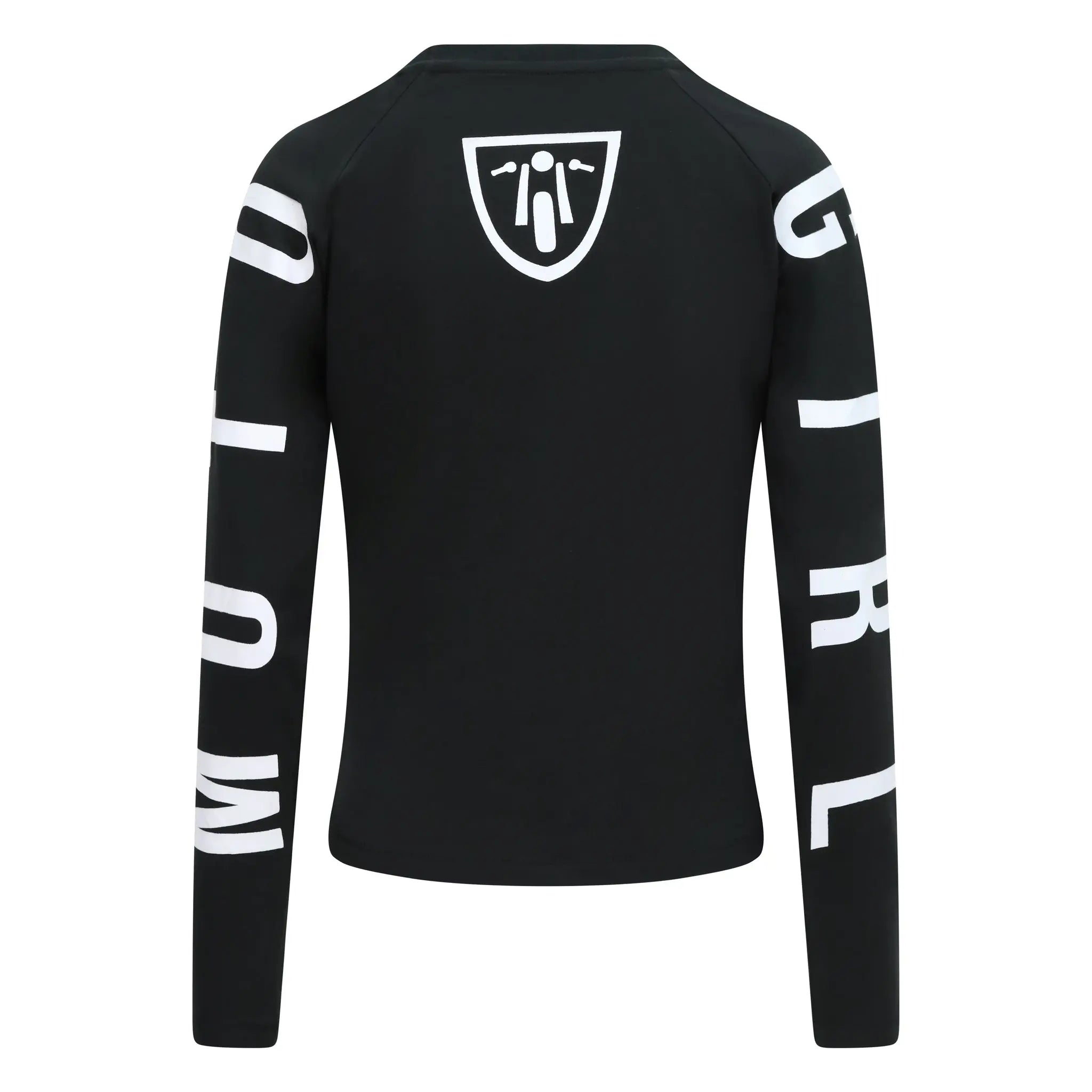 MotoGirl Back Shield Ladies Long Sleeves T-Shirt Black - FREE UK Shipping, FREE 365 Day Returns | Moto Central