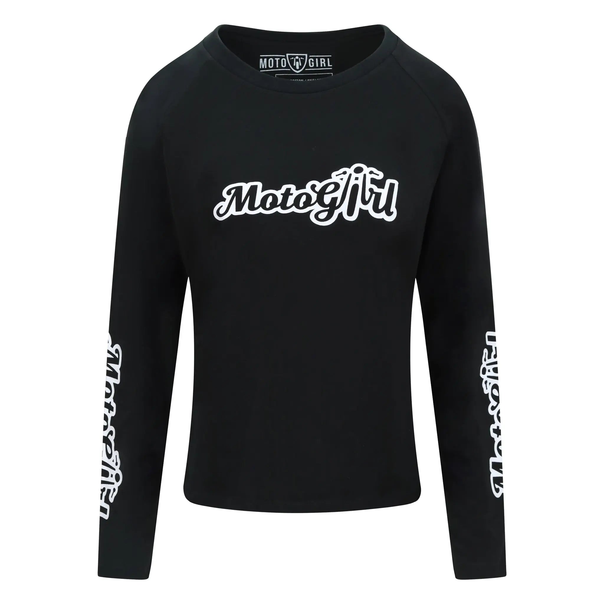 MotoGirl Classic Ladies Long Sleeves T-Shirt Black - FREE UK Shipping, FREE 365 Day Returns | Moto Central