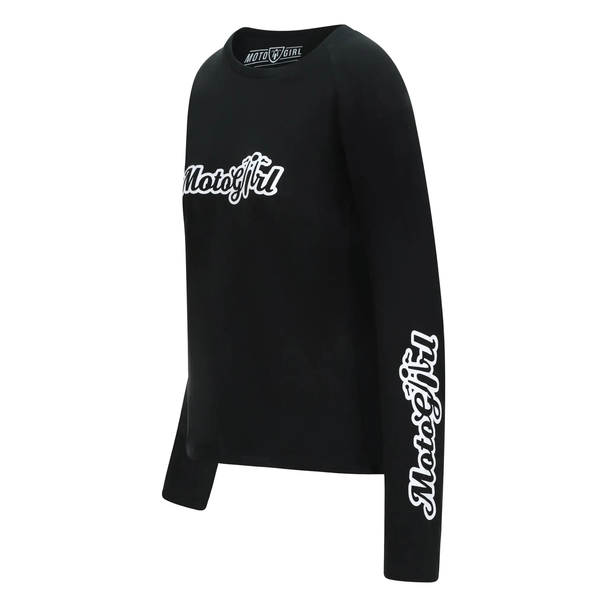 MotoGirl Classic Ladies Long Sleeves T-Shirt Black - FREE UK Shipping, FREE 365 Day Returns | Moto Central