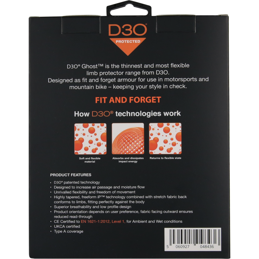 MotoGirl D3O Ghost L1 Ladies Hip / Shoulder Protector Orange - Pair