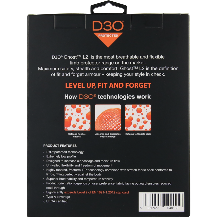 MotoGirl D3O Ghost L2 Ladies Hip / Shoulder Protector Orange - Pair