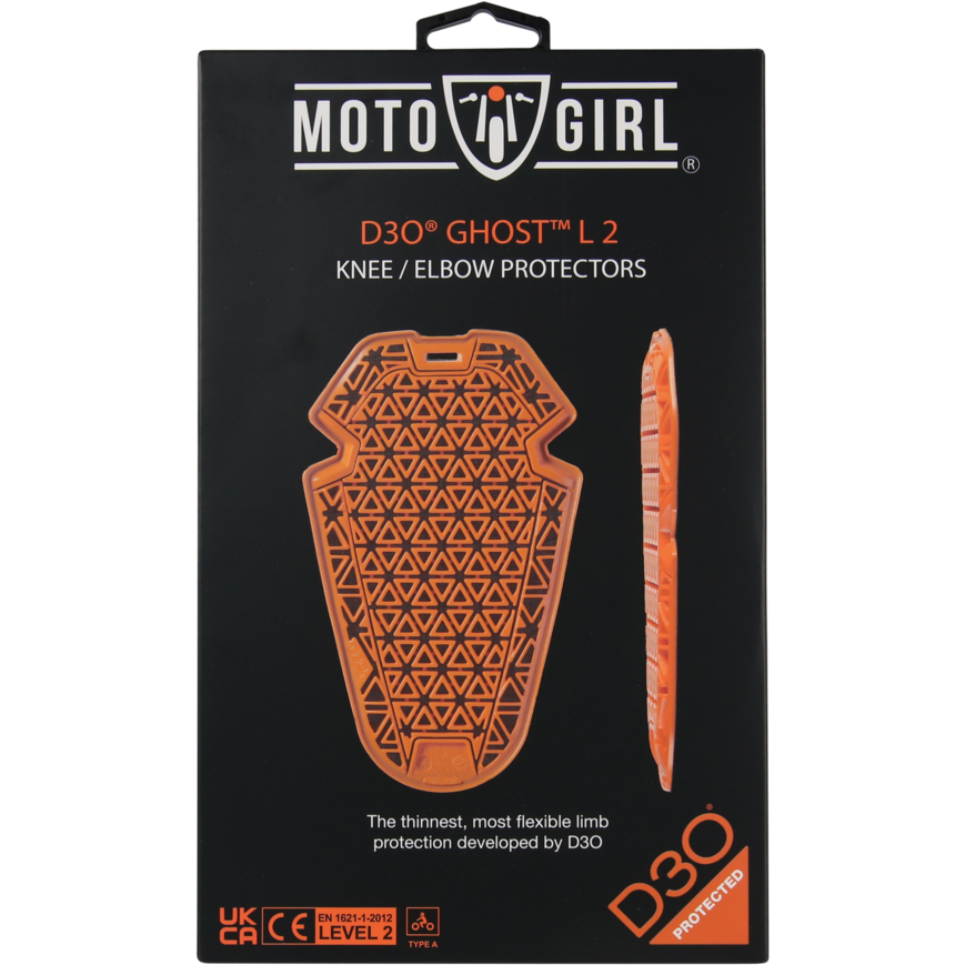 MotoGirl D3O Ghost L2 Ladies Knee / Elbow Protector Orange - Pair
