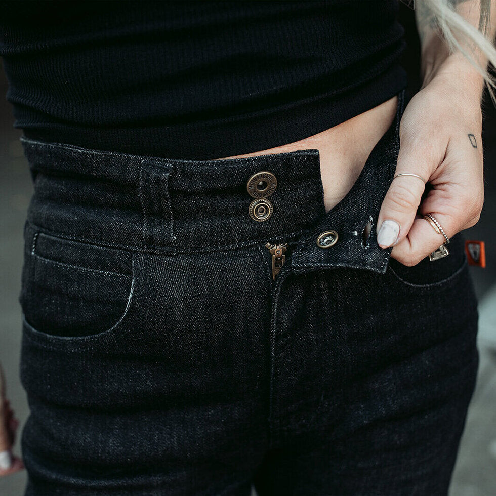 MotoGirl Ellie Ladies Jeans Black